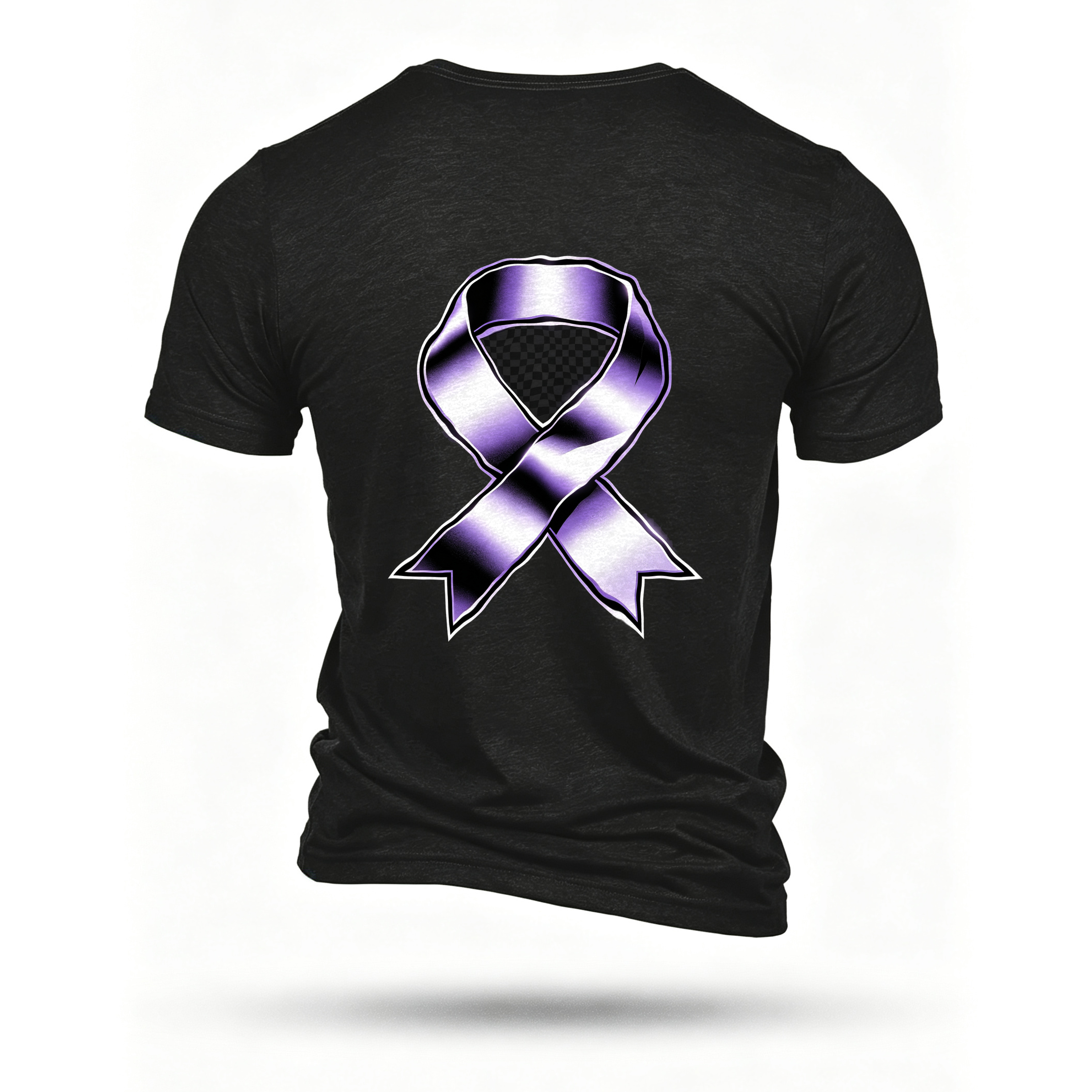 Black T-shirt, back print