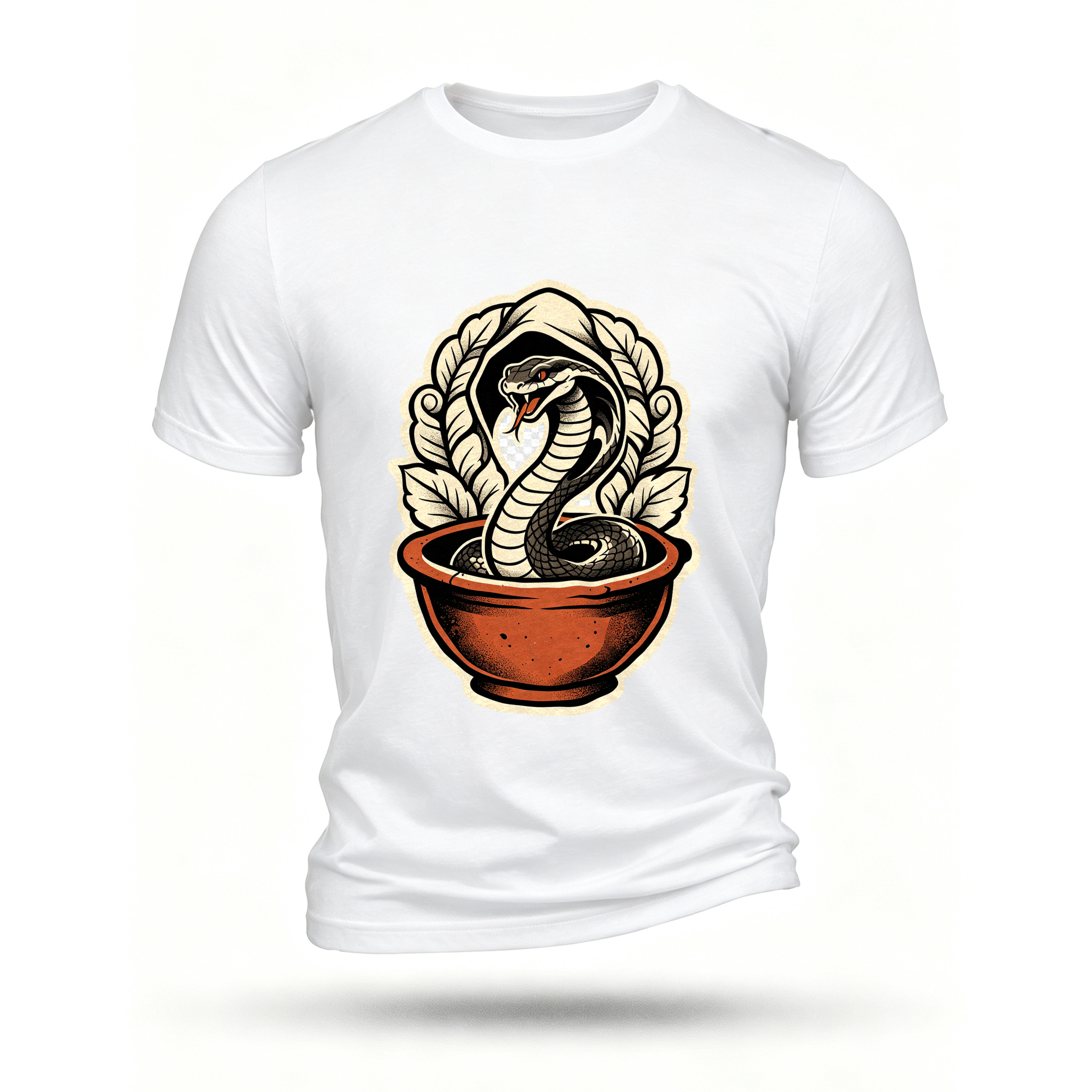 White T-shirt, front print