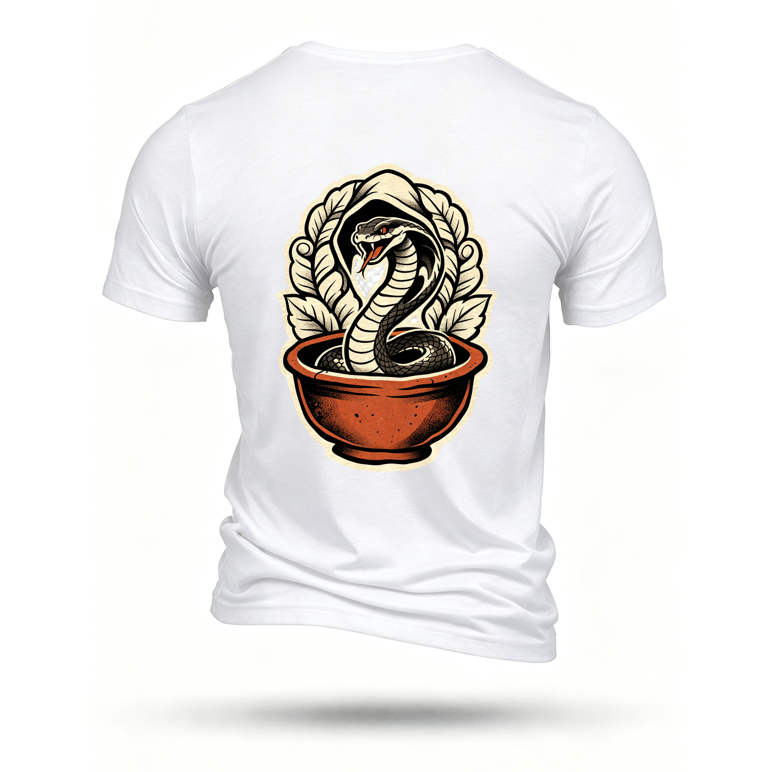 White T-shirt, back print