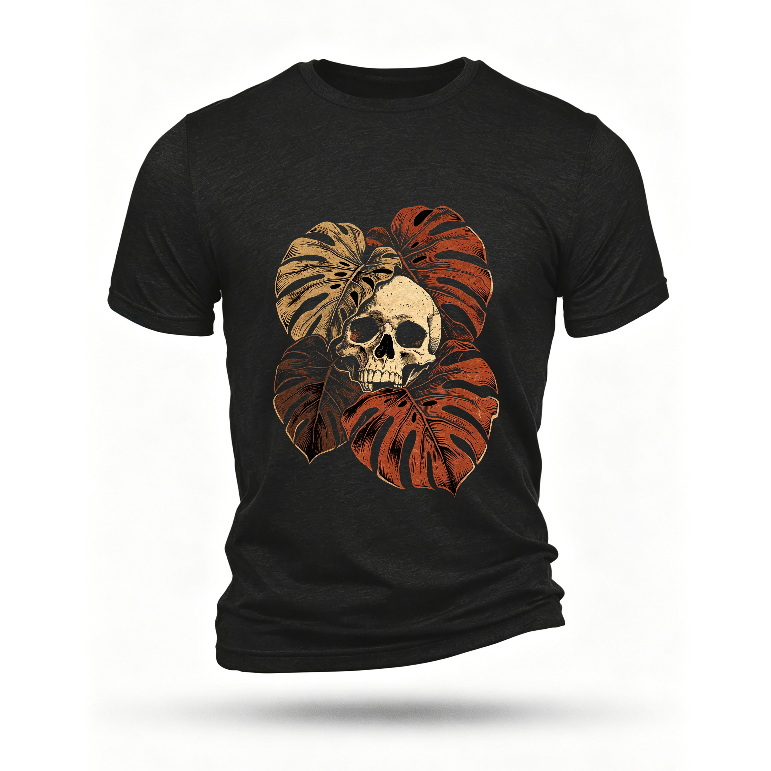 Black T-shirt, front print