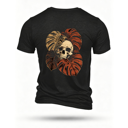 Black T-shirt, back print