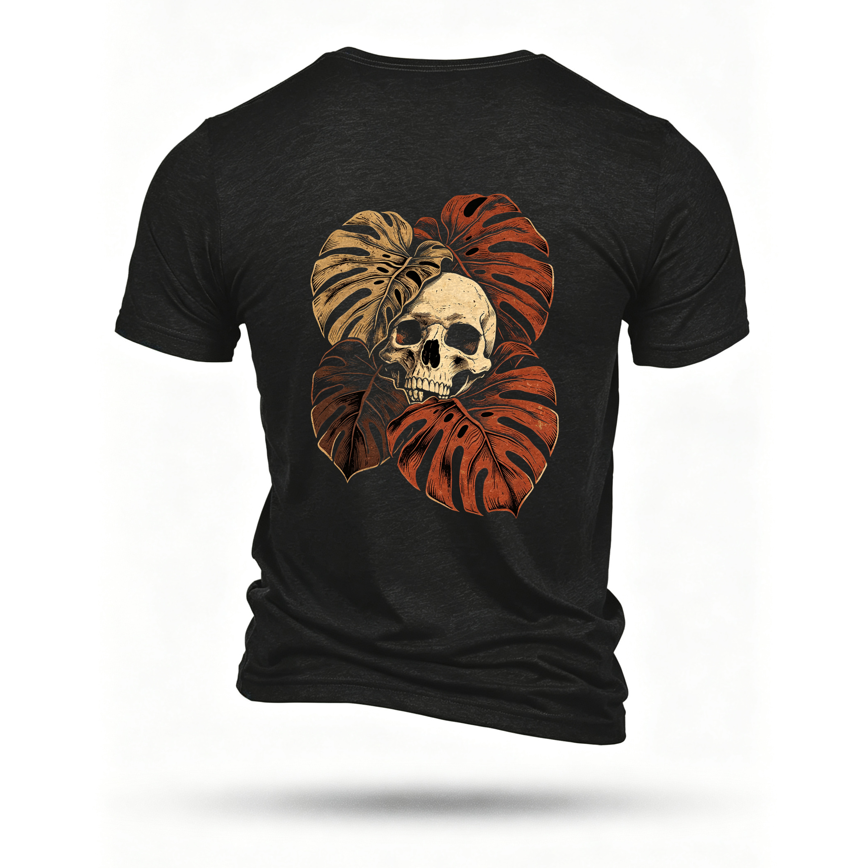 Black T-shirt, back print
