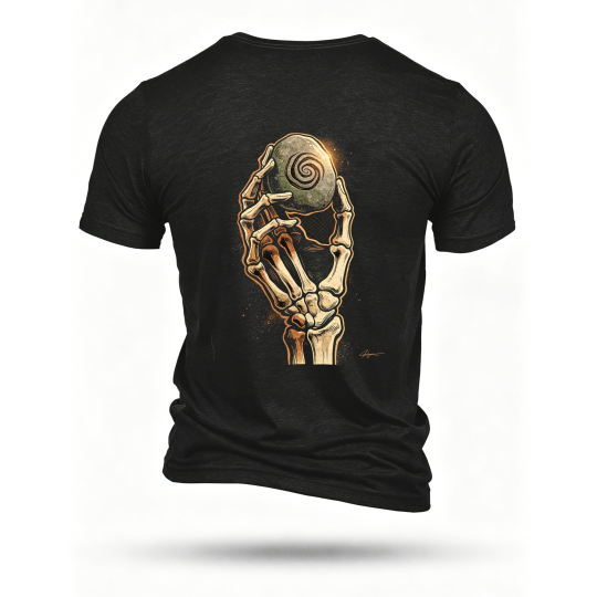 Black T-shirt, back print