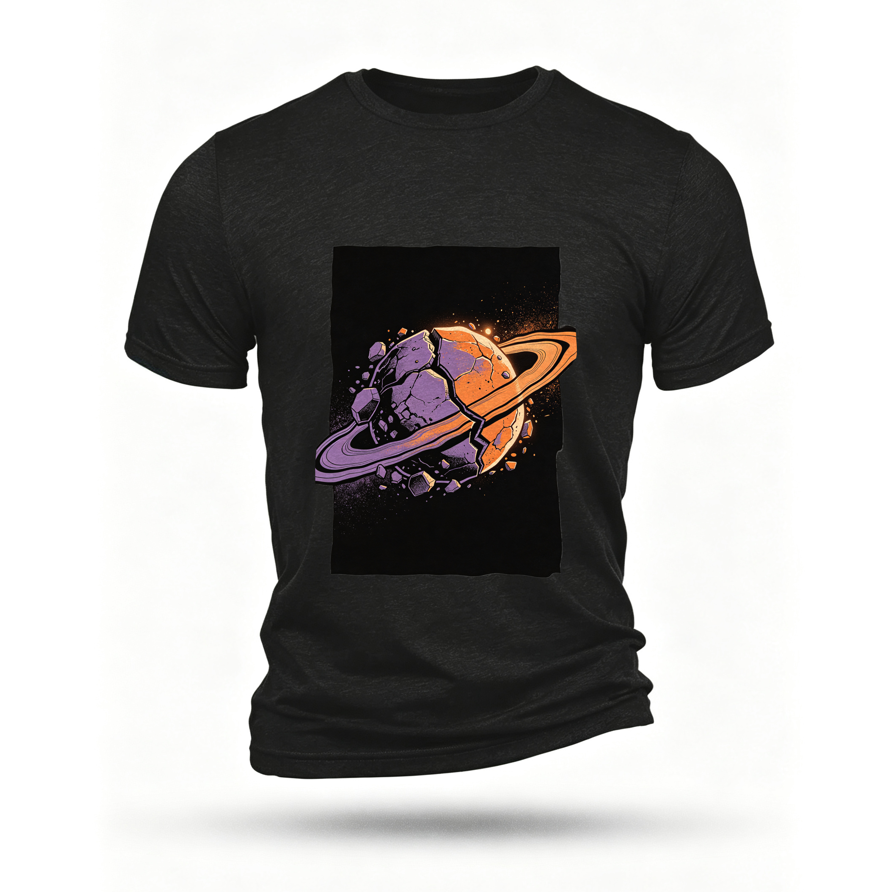 Black T-shirt, front print