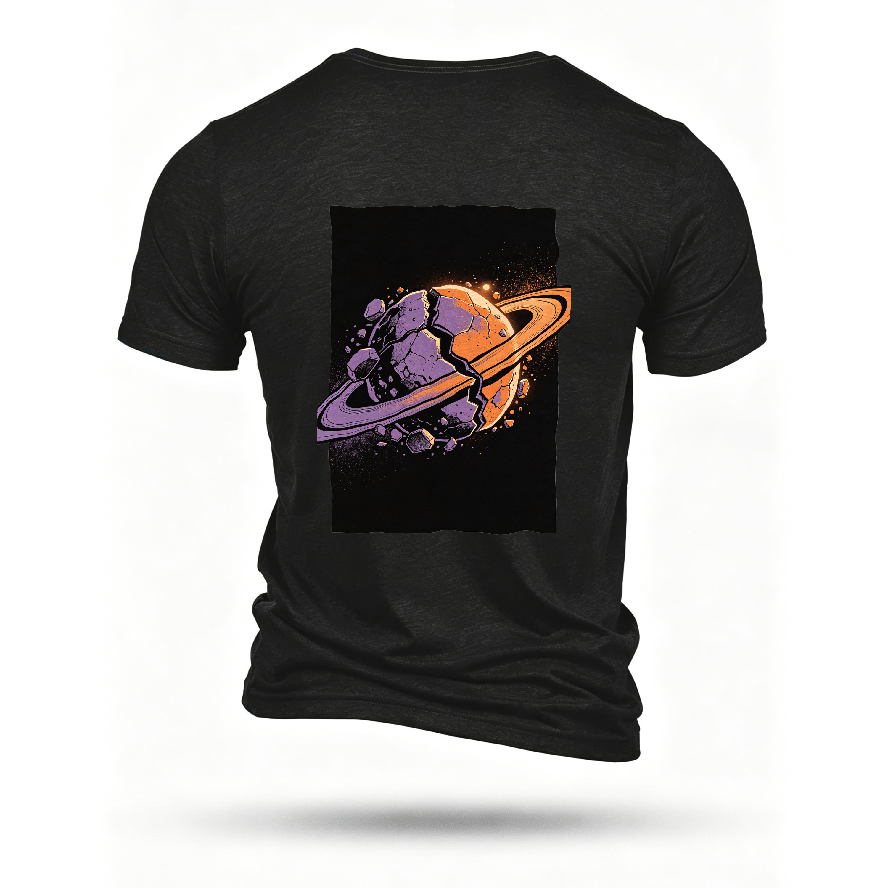 Black T-shirt, back print