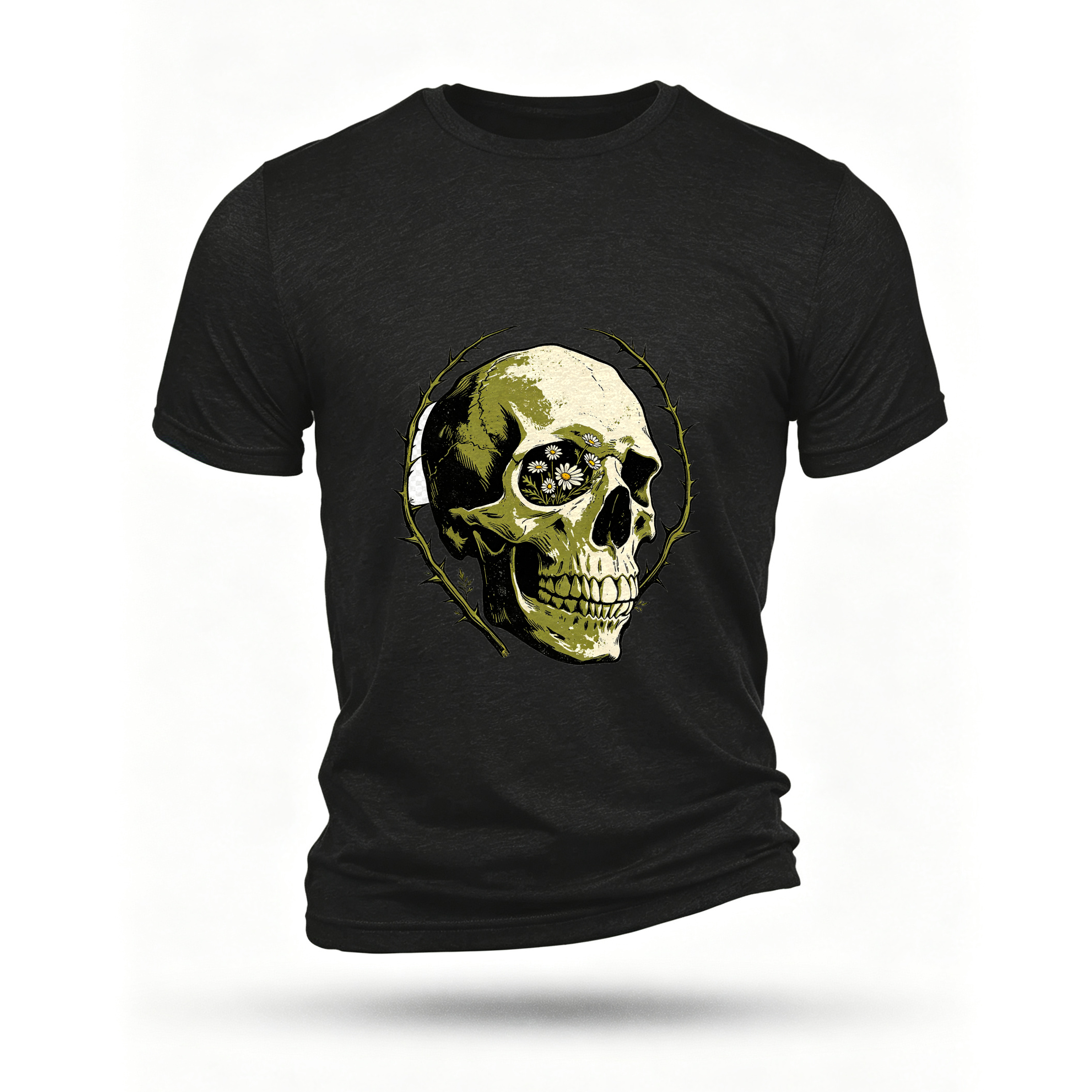 Black T-shirt, front print