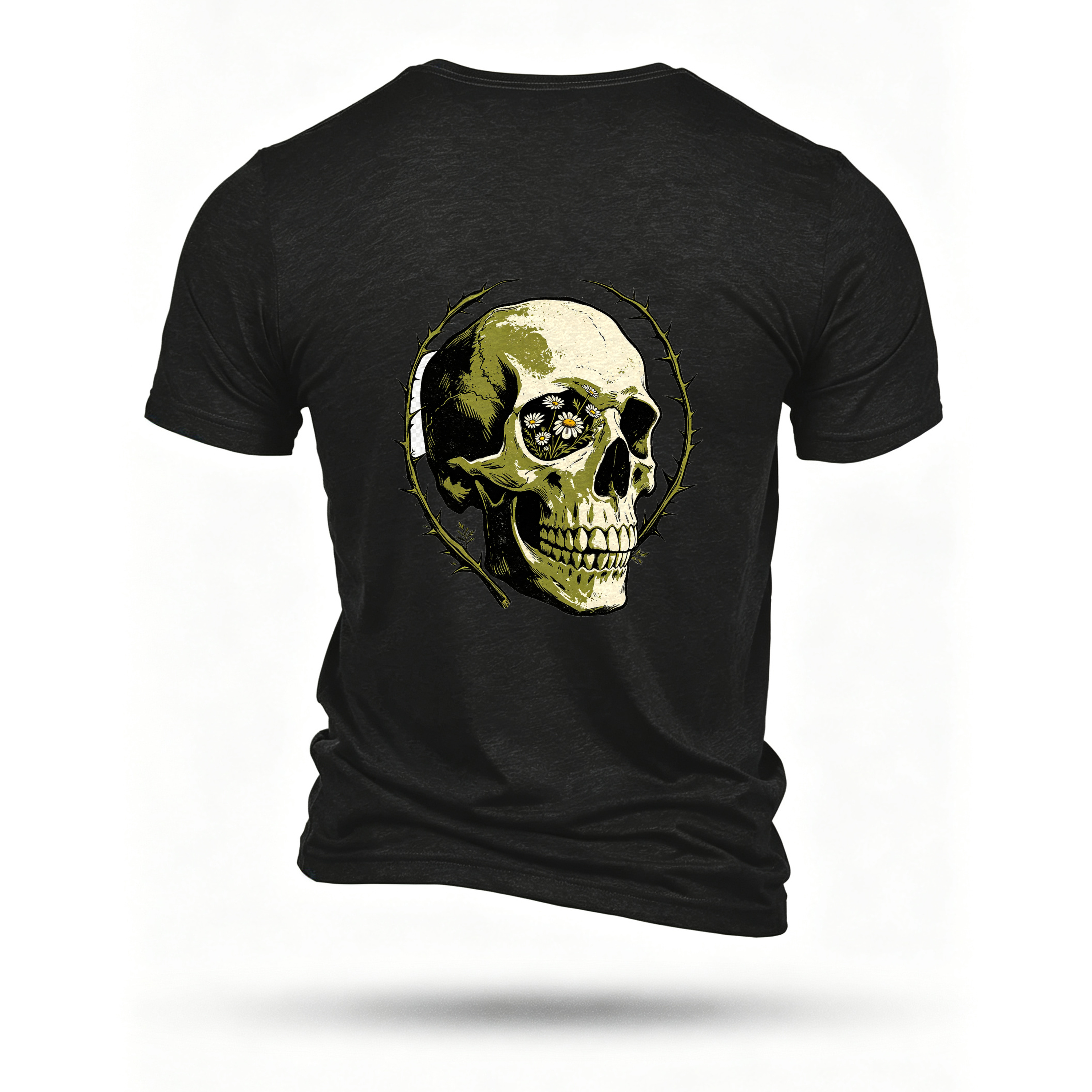 Black T-shirt, back print