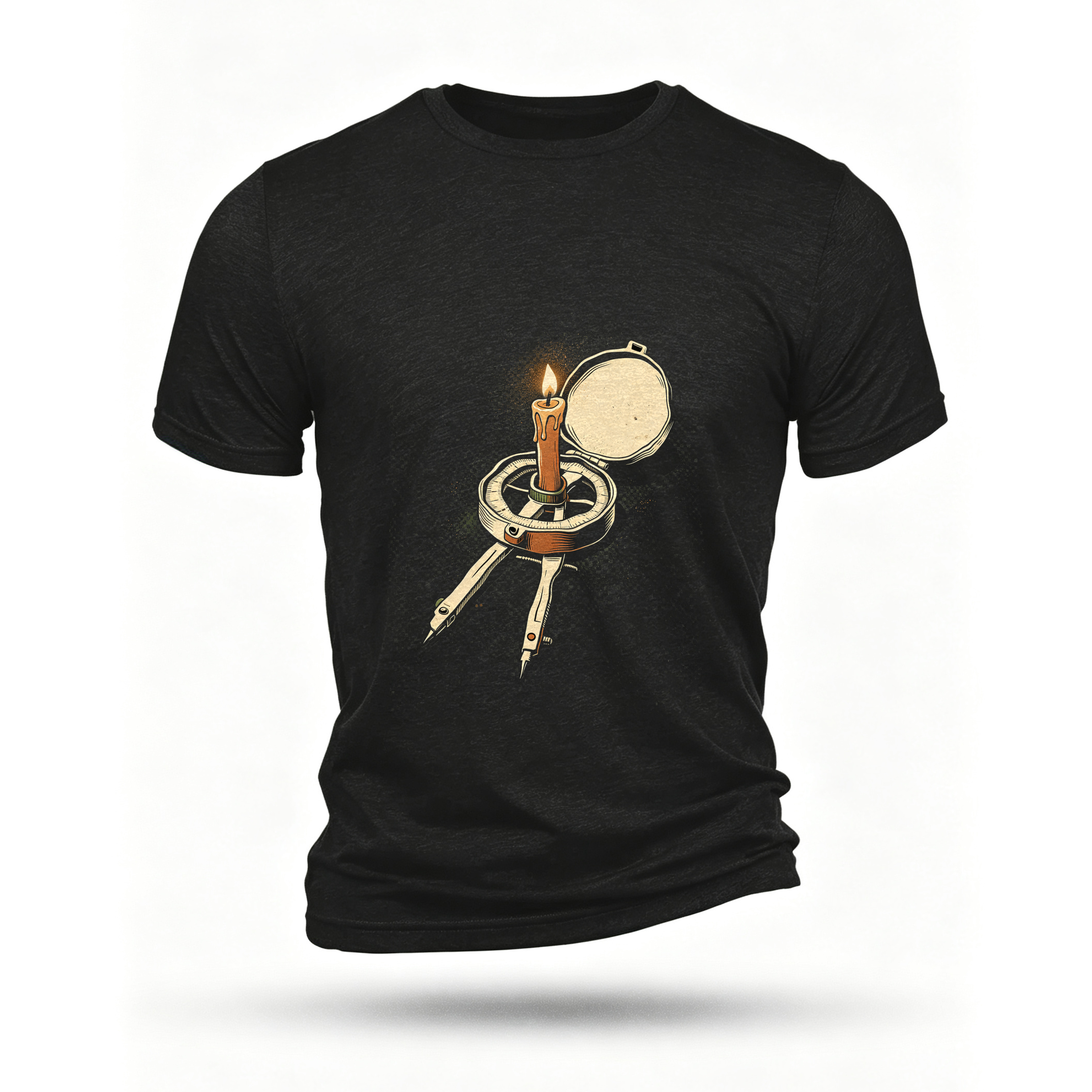 Black T-shirt, front print