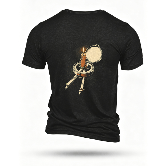 Black T-shirt, back print