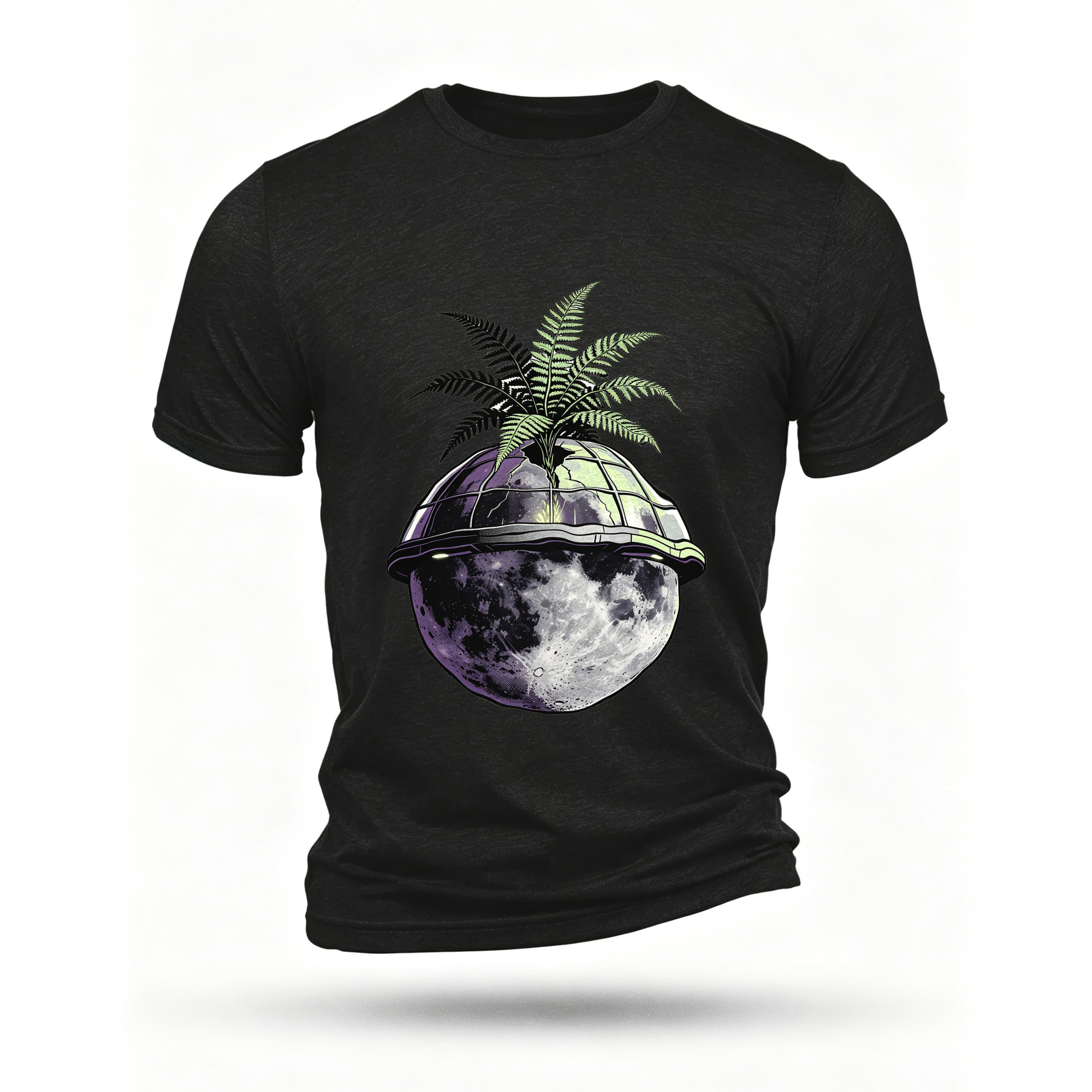 Black T-shirt, front print