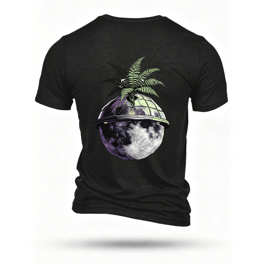 Black T-shirt, back print