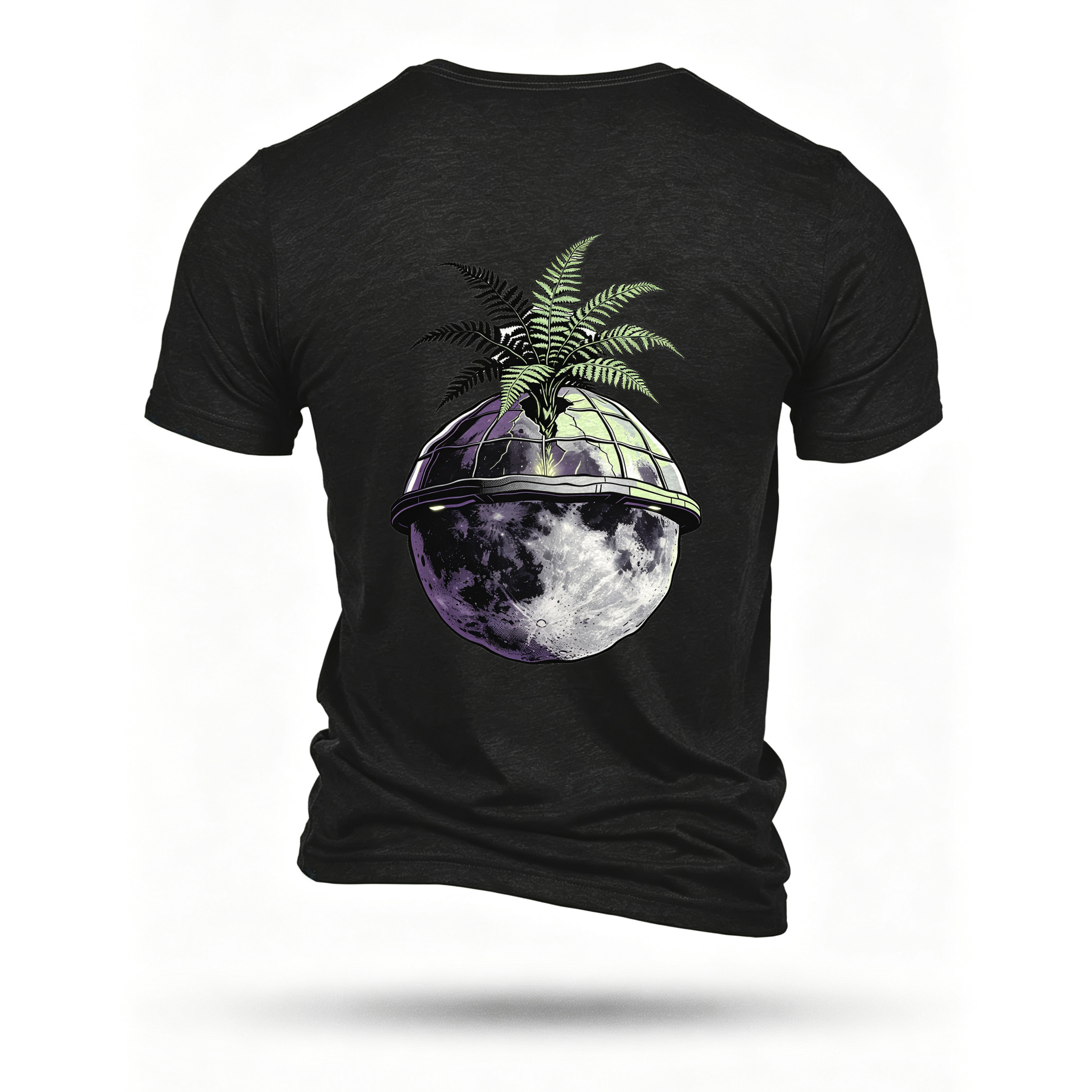 Black T-shirt, back print