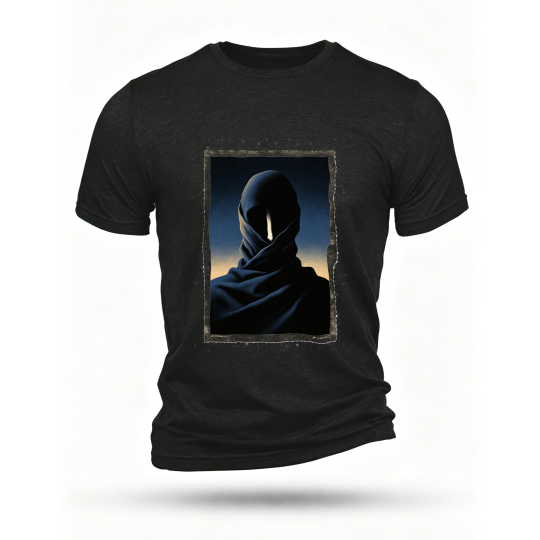 Black T-shirt, front print