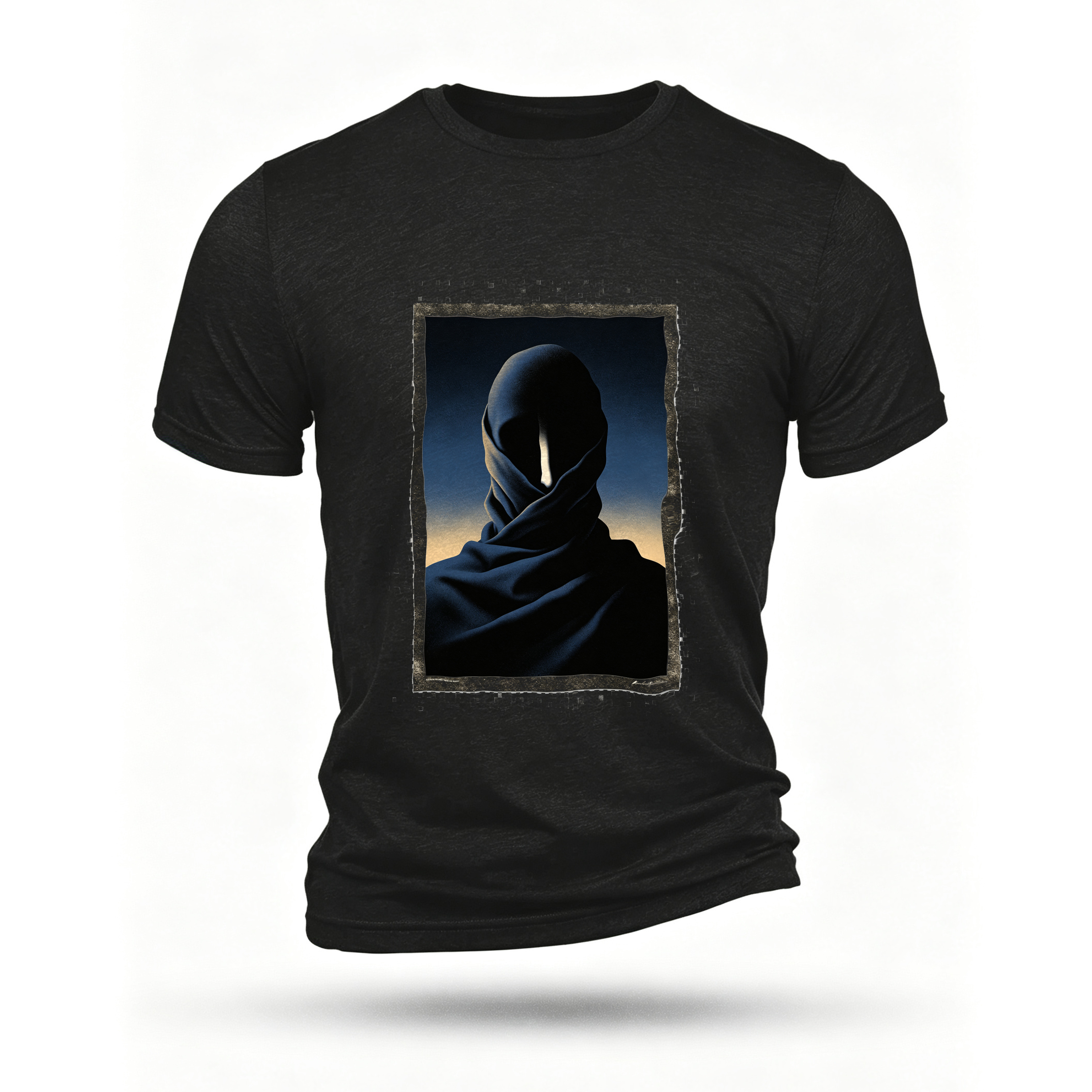Black T-shirt, front print