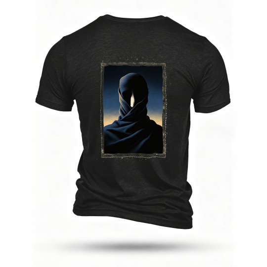 Black T-shirt, back print