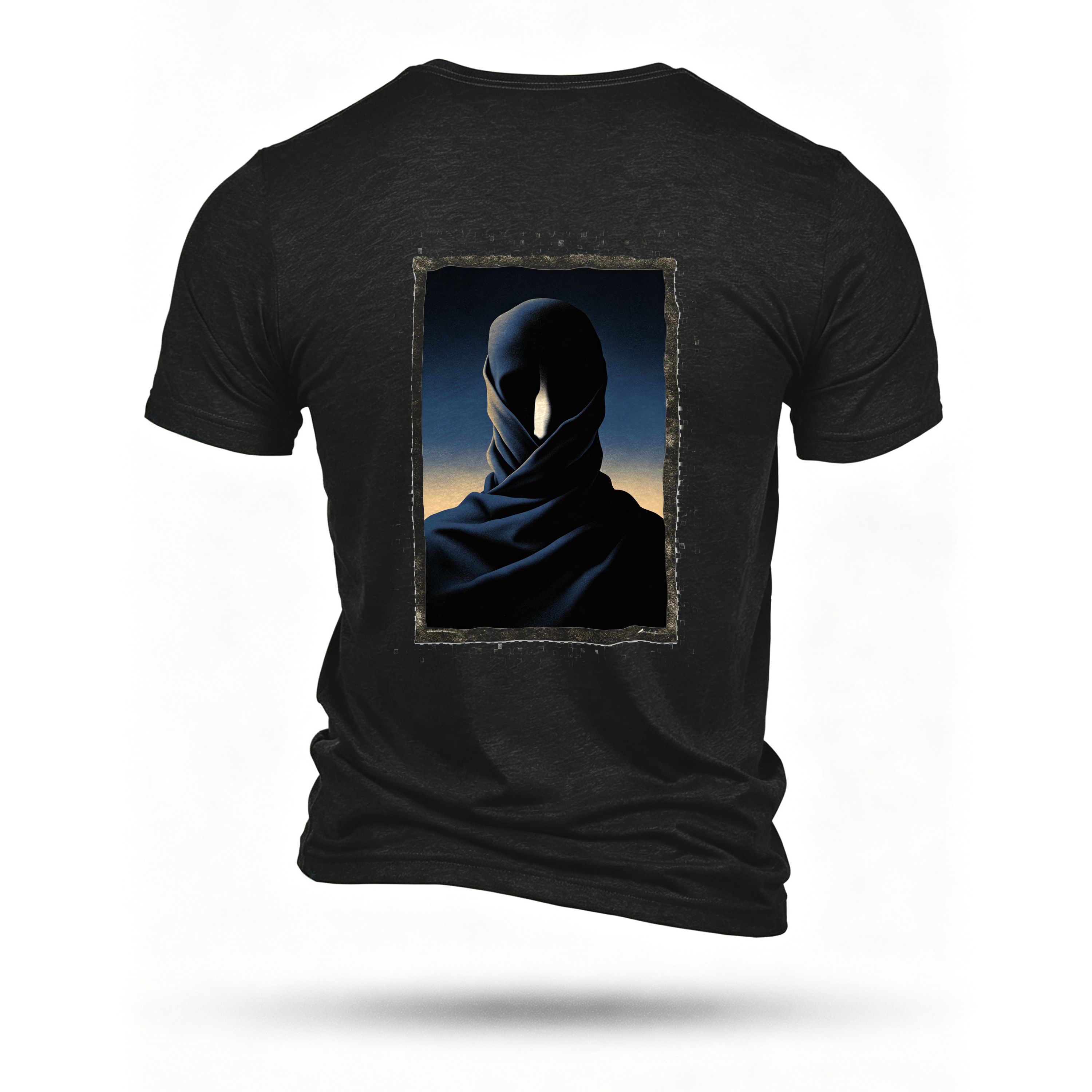 Black T-shirt, back print