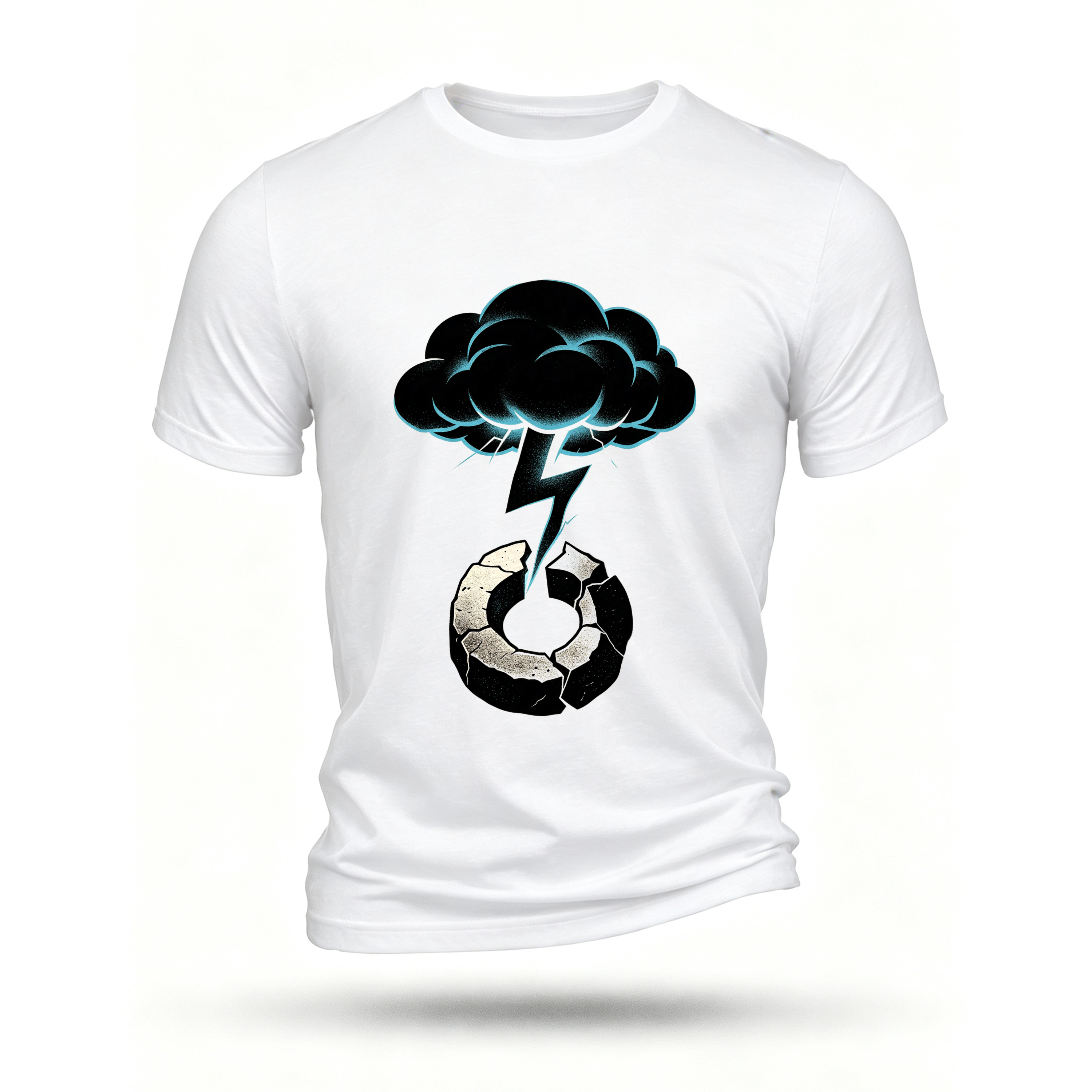White T-shirt, front print