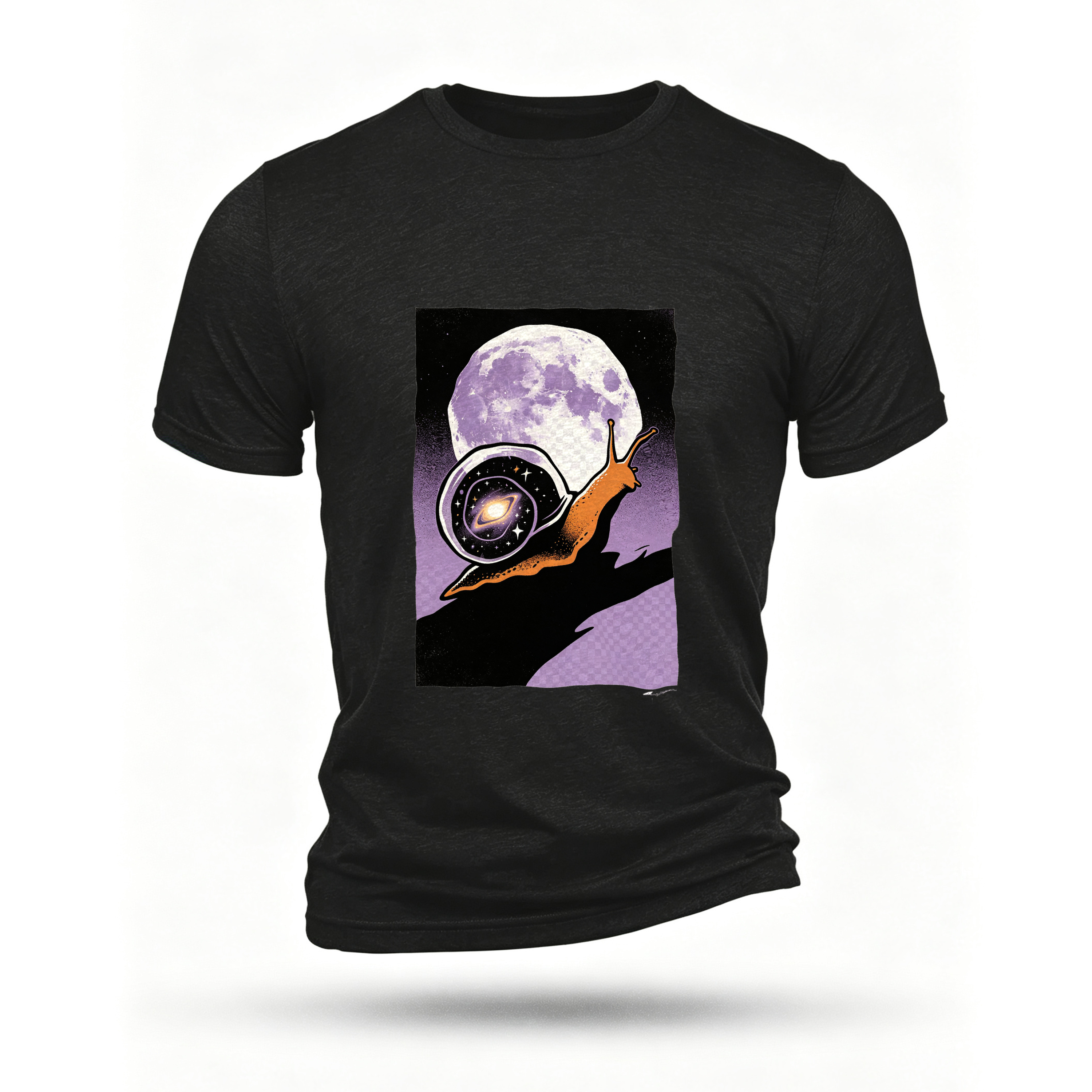 Black T-shirt, front print