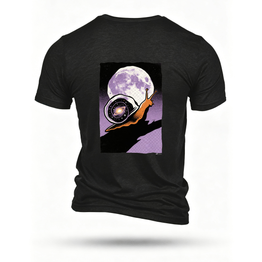 Black T-shirt, back print
