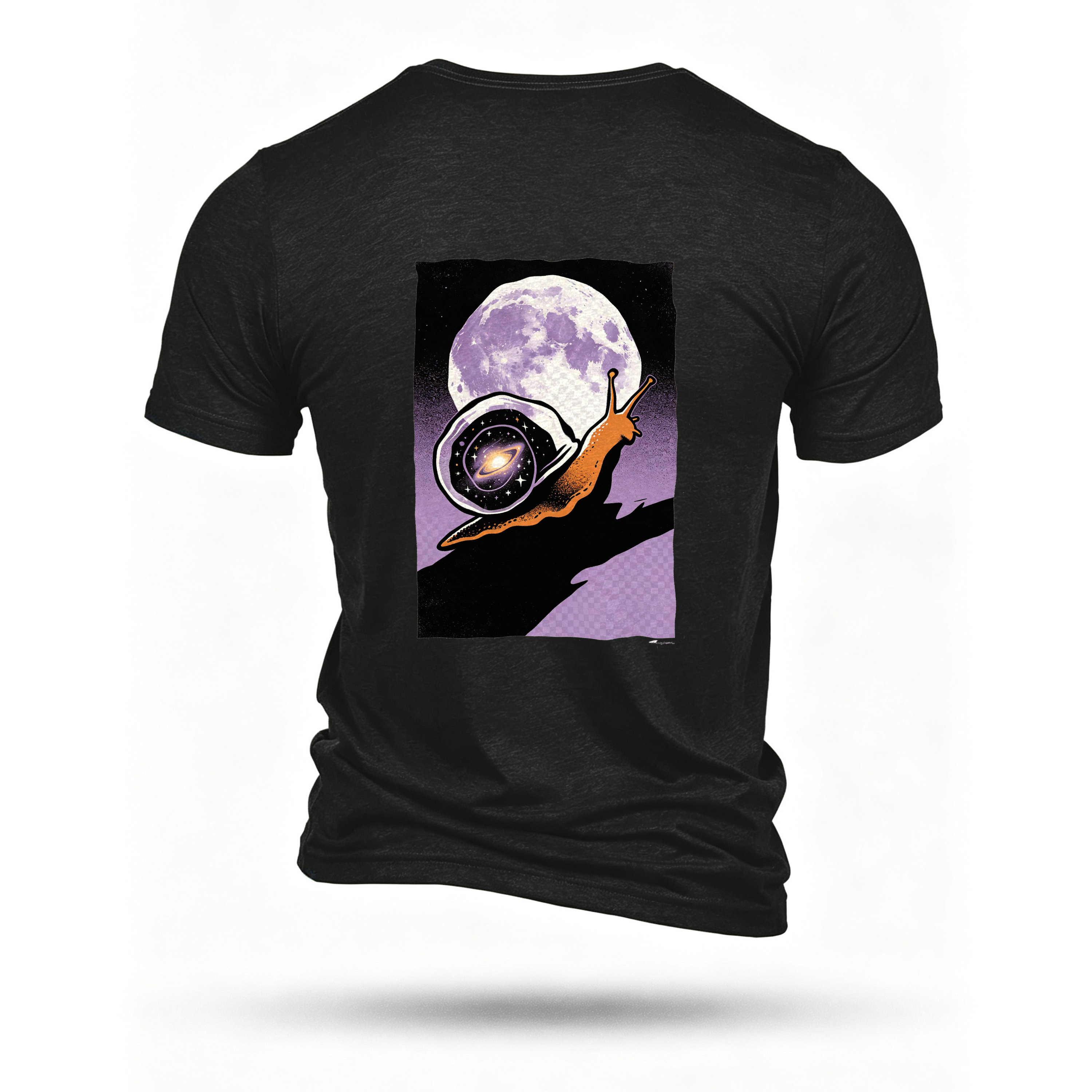 Black T-shirt, back print
