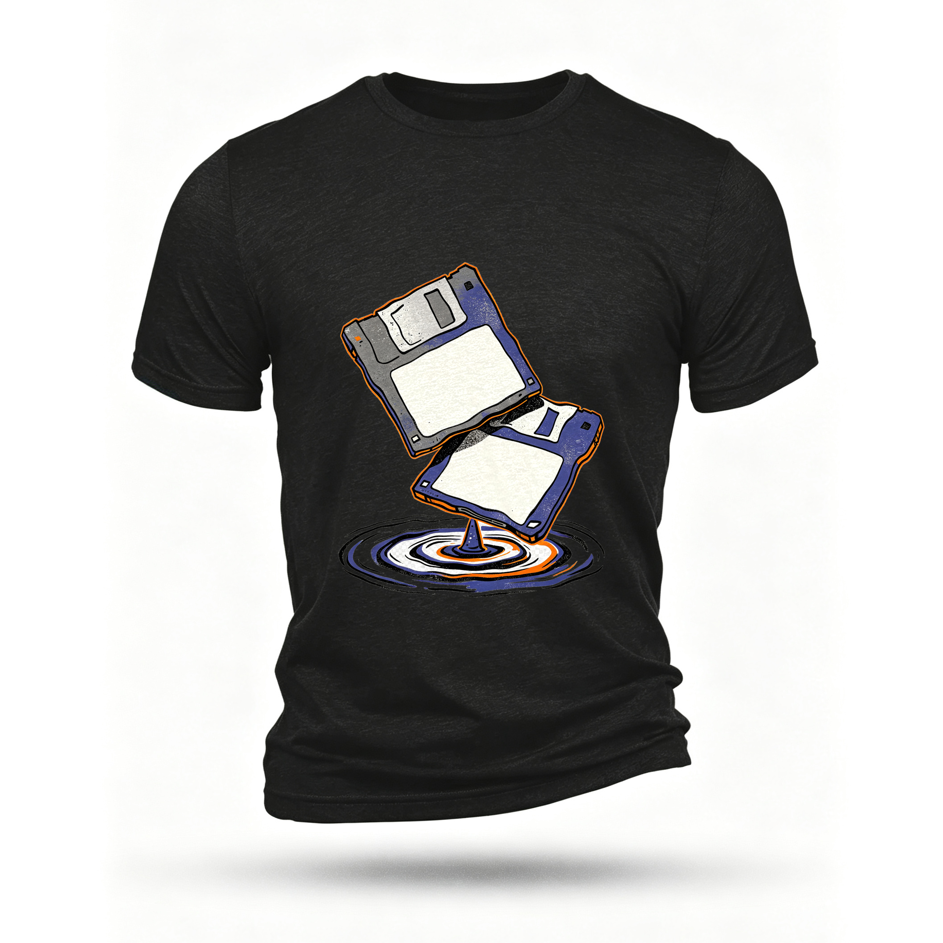 Black T-shirt, front print