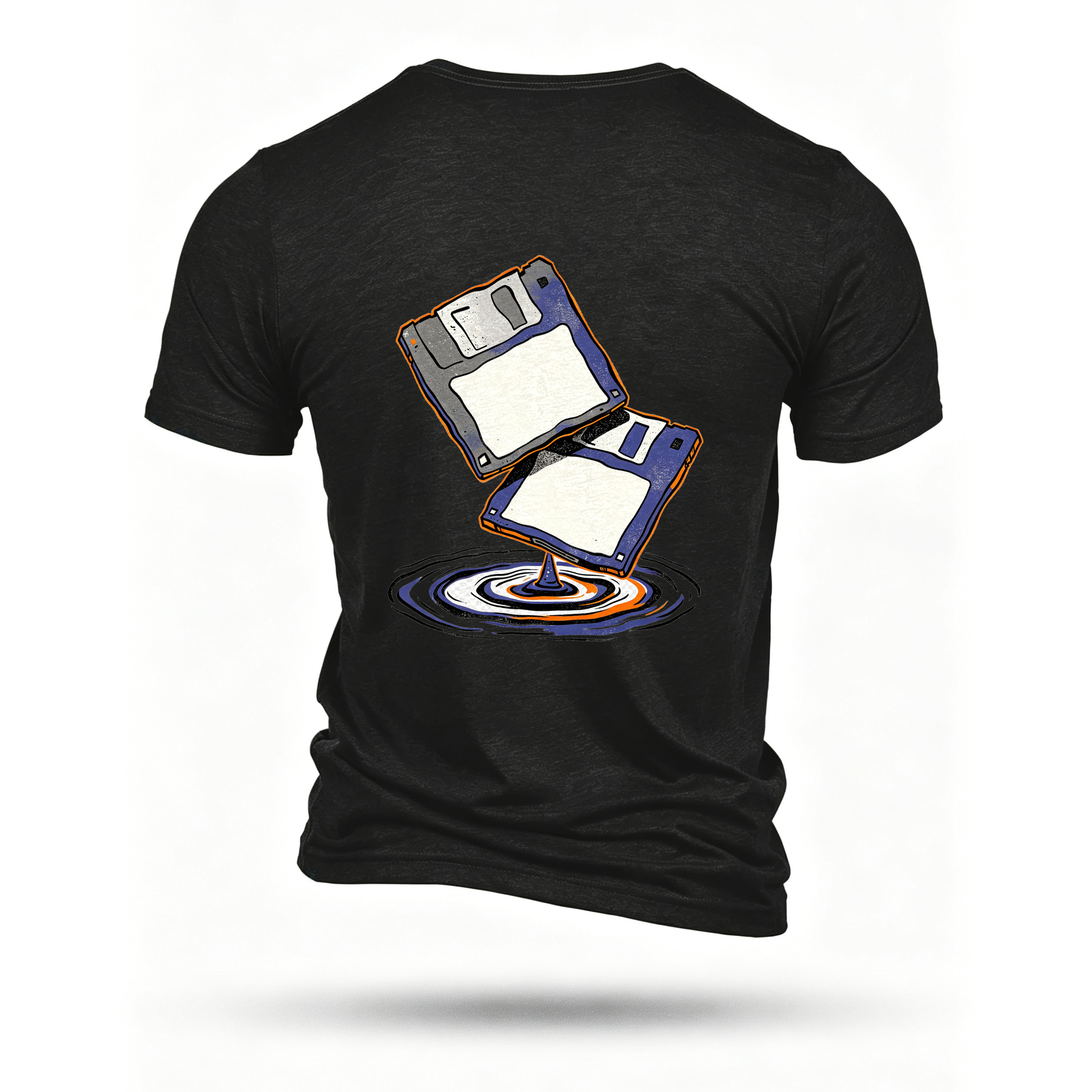 Black T-shirt, back print