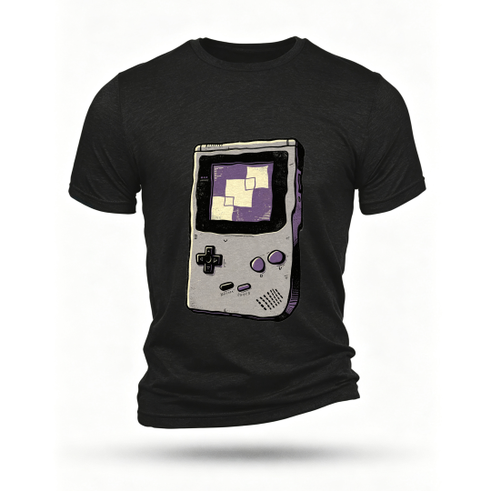 Black T-shirt, front print