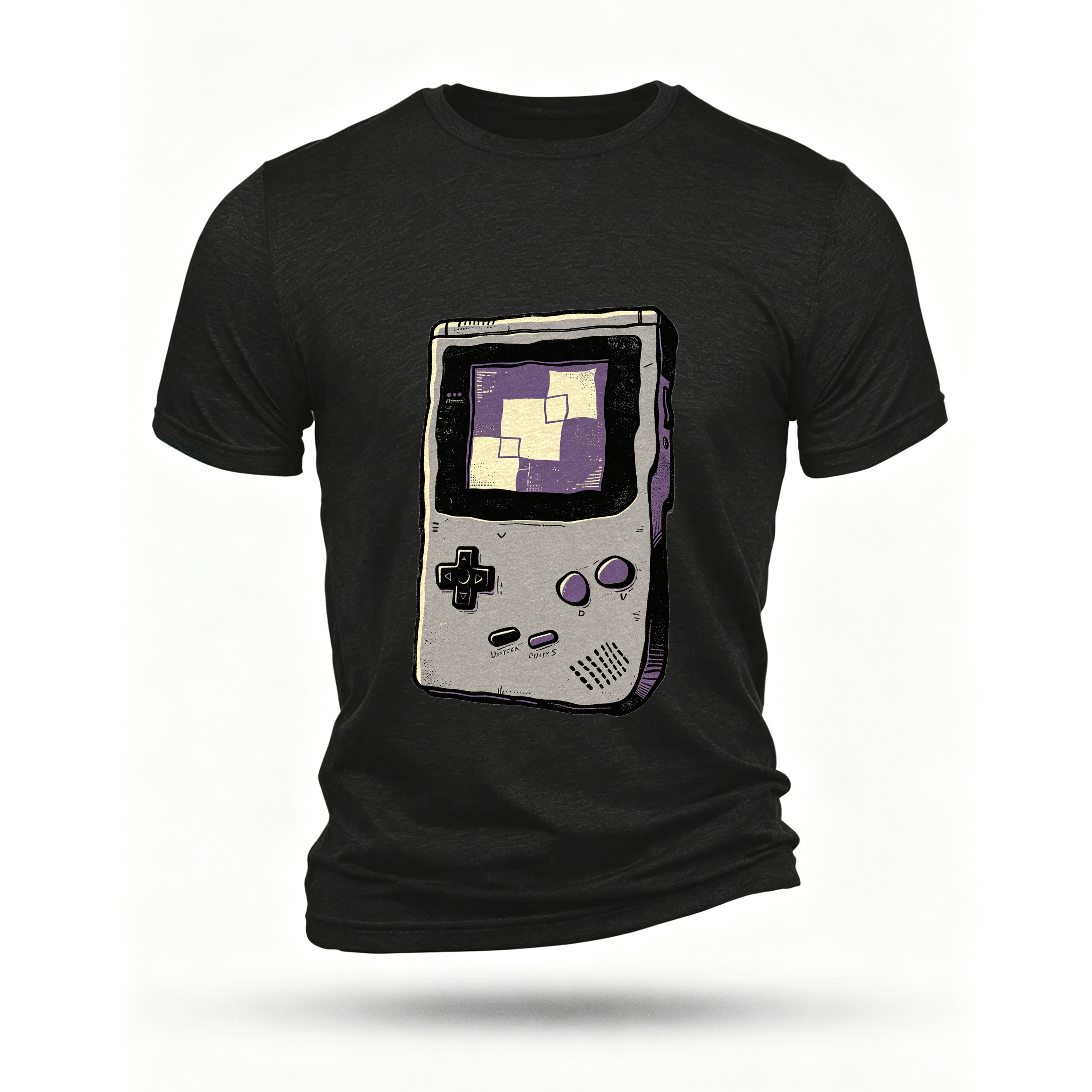 Black T-shirt, front print