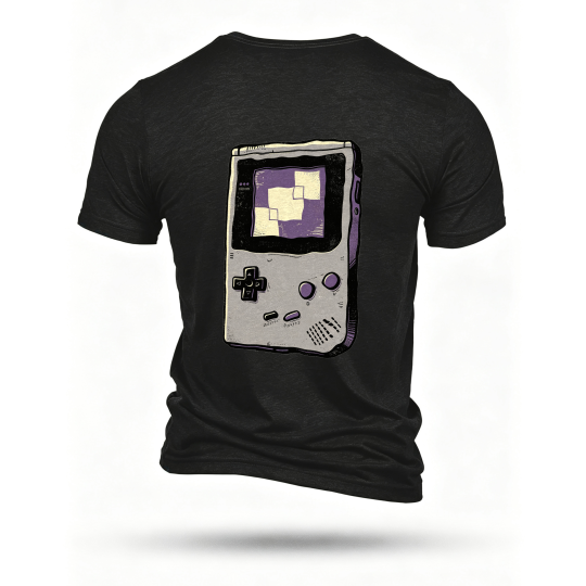 Black T-shirt, back print
