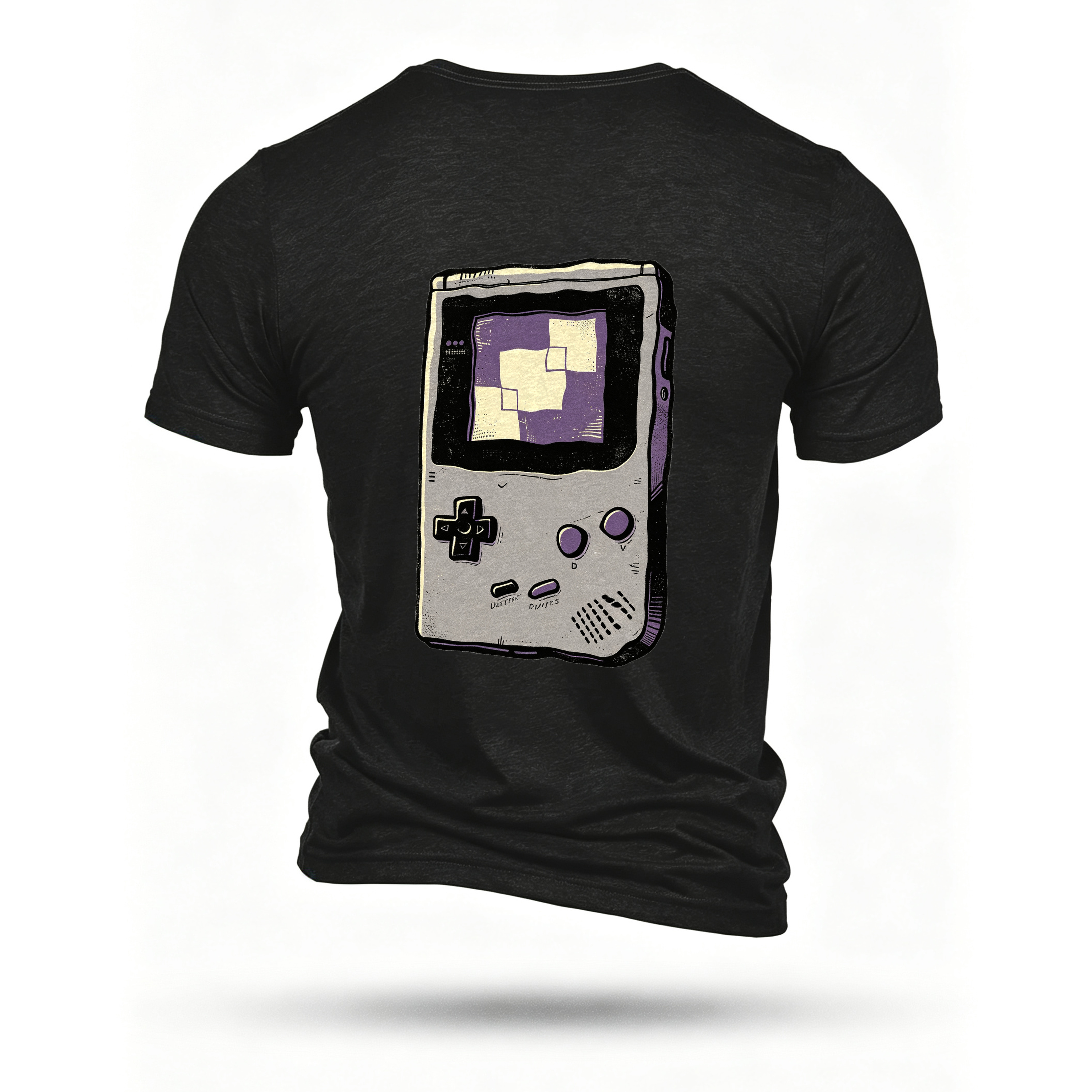 Black T-shirt, back print