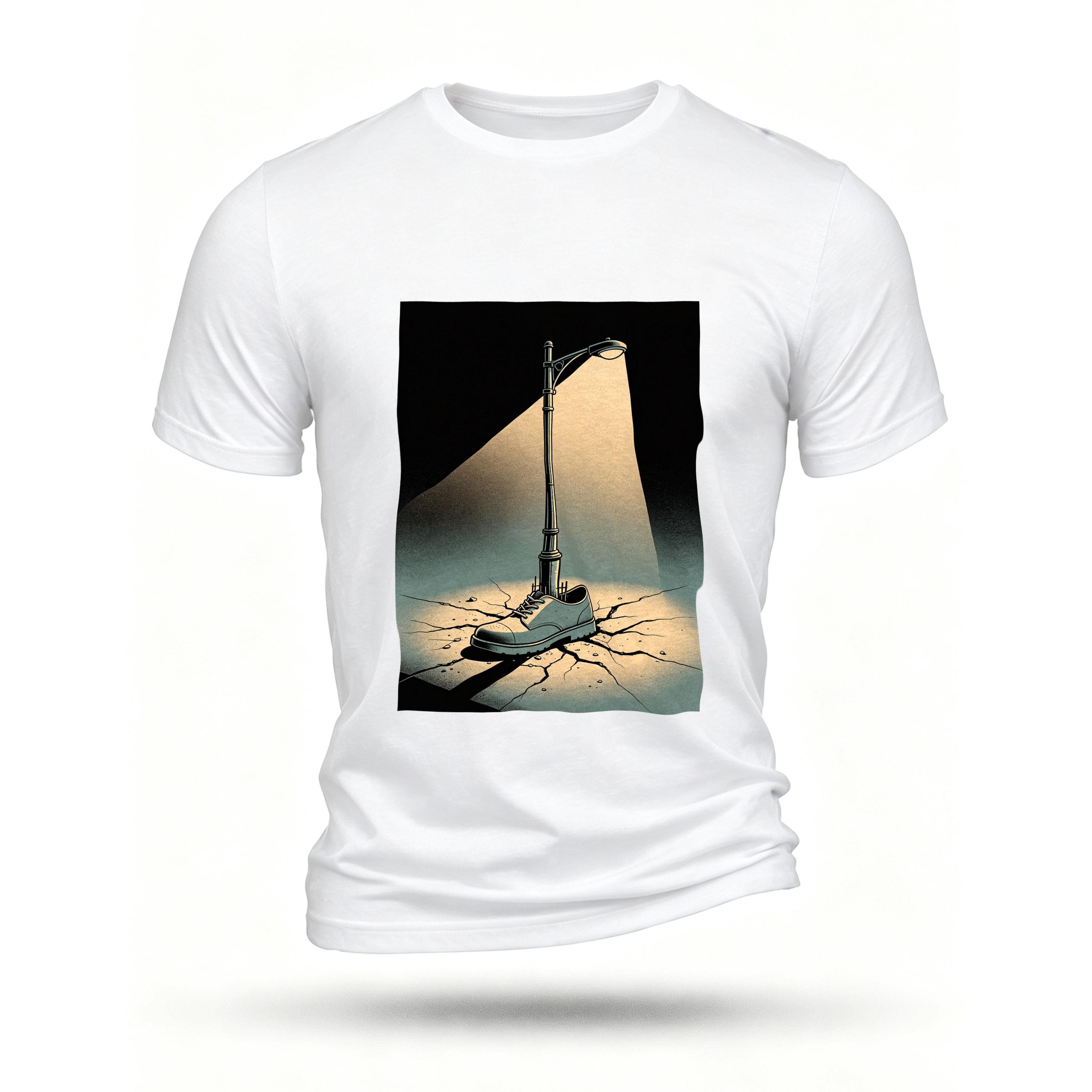 White T-shirt, front print