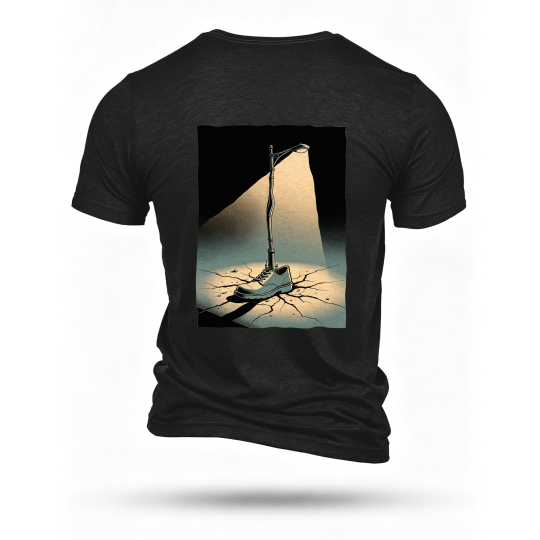 Black T-shirt, back print