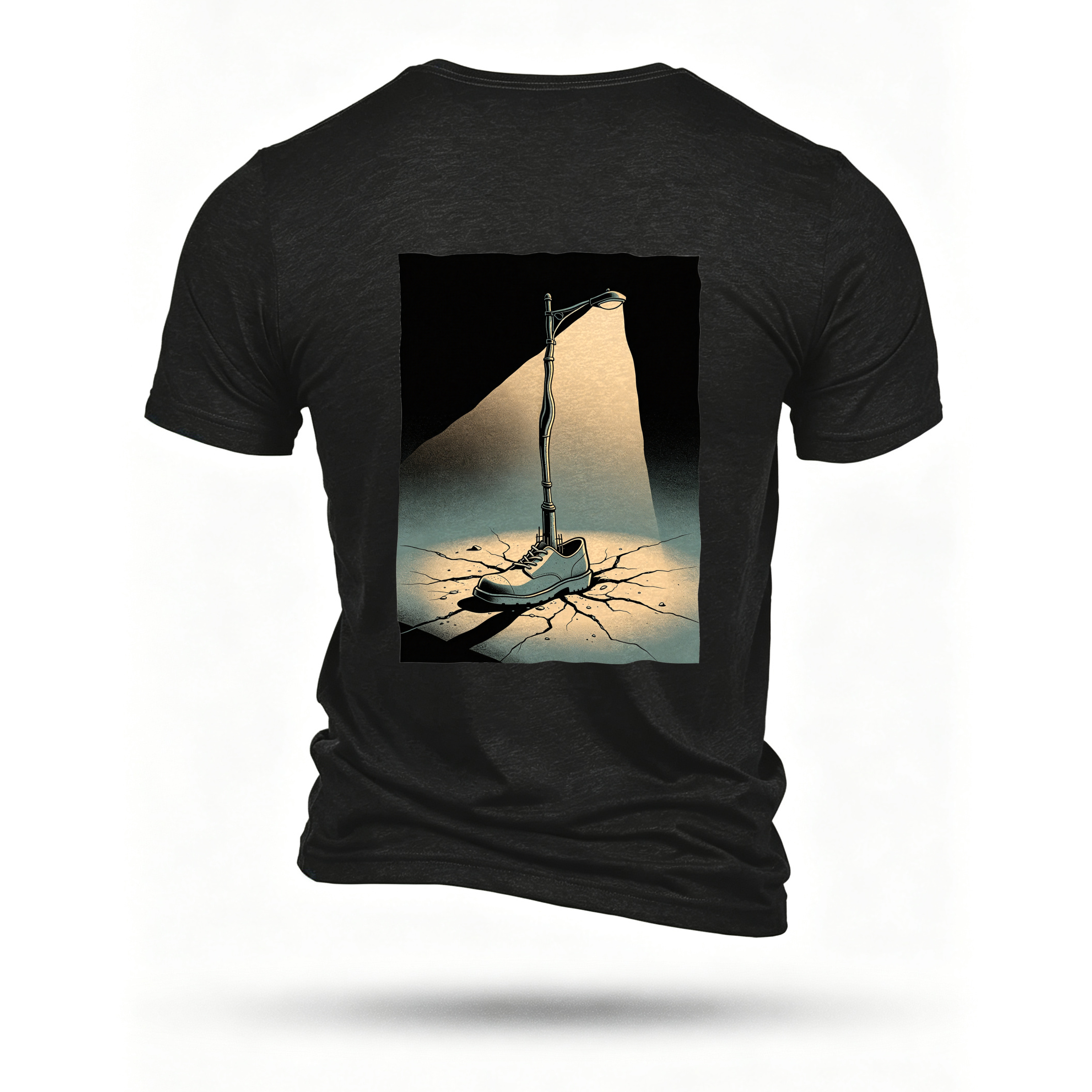 Black T-shirt, back print