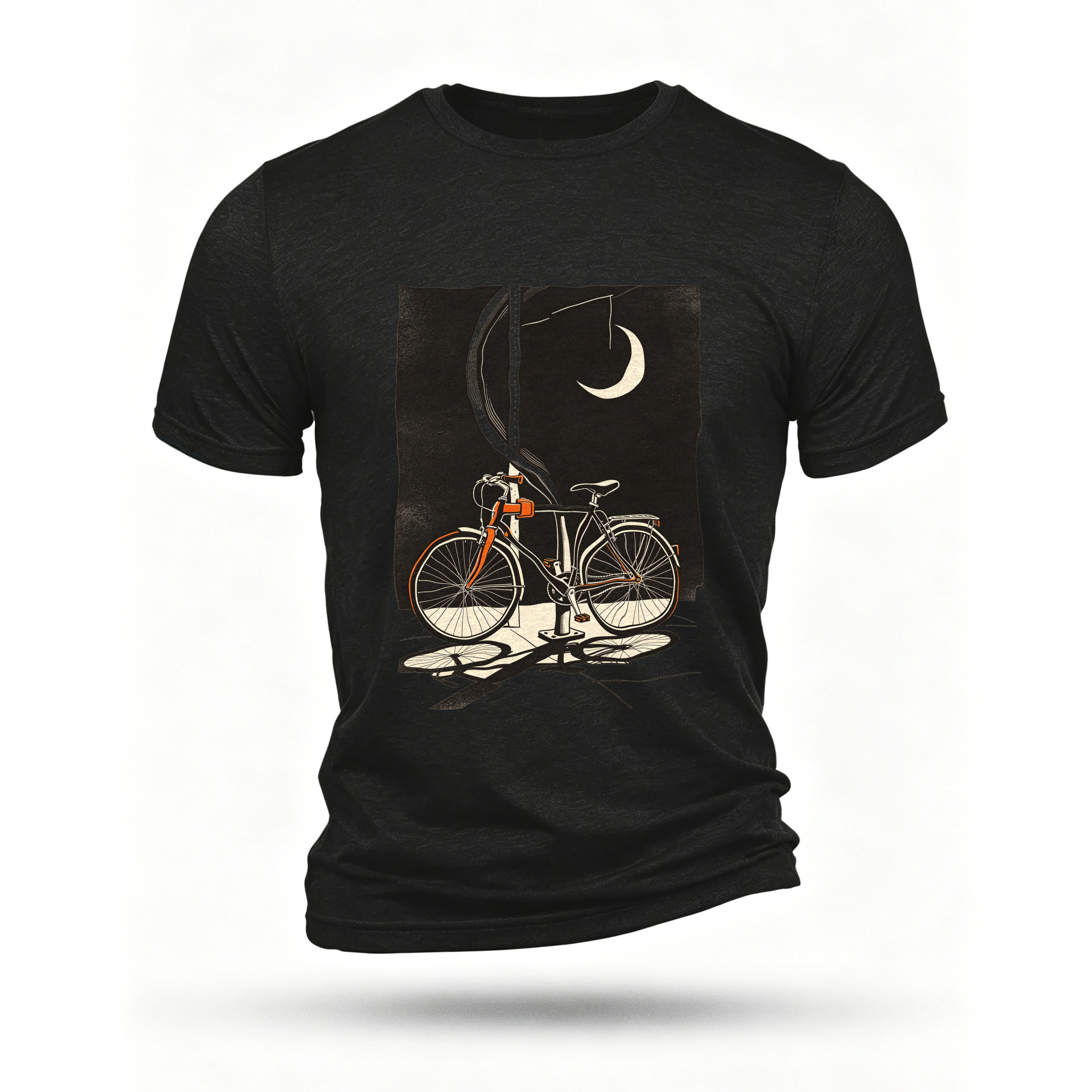 Black T-shirt, front print