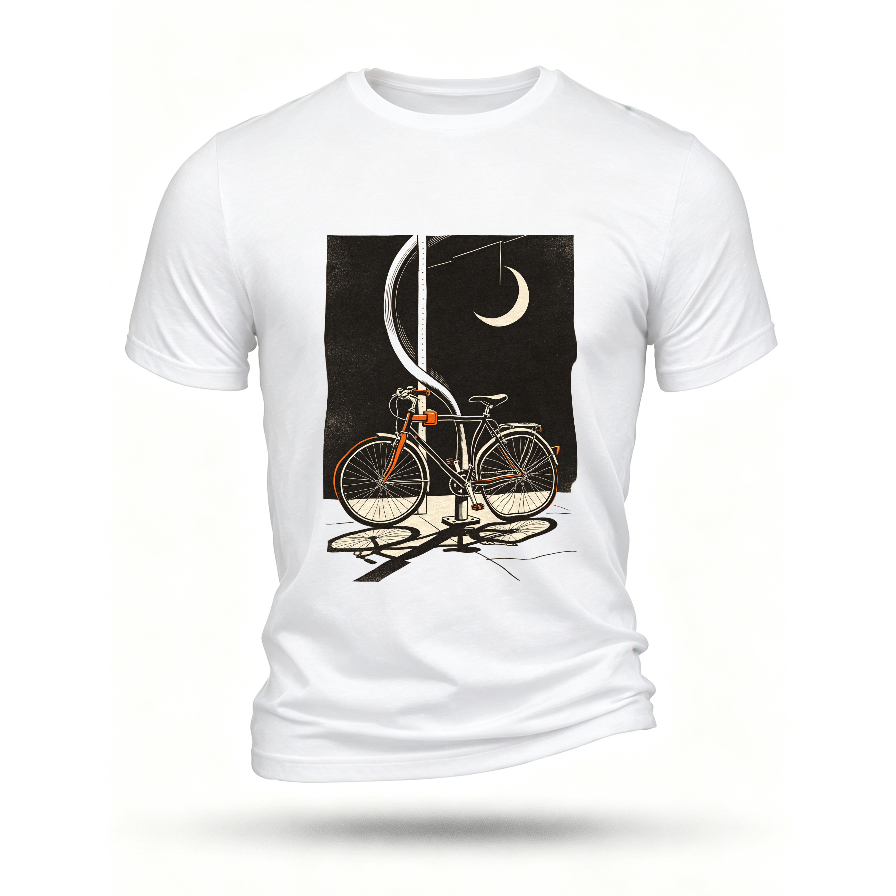 White T-shirt, front print