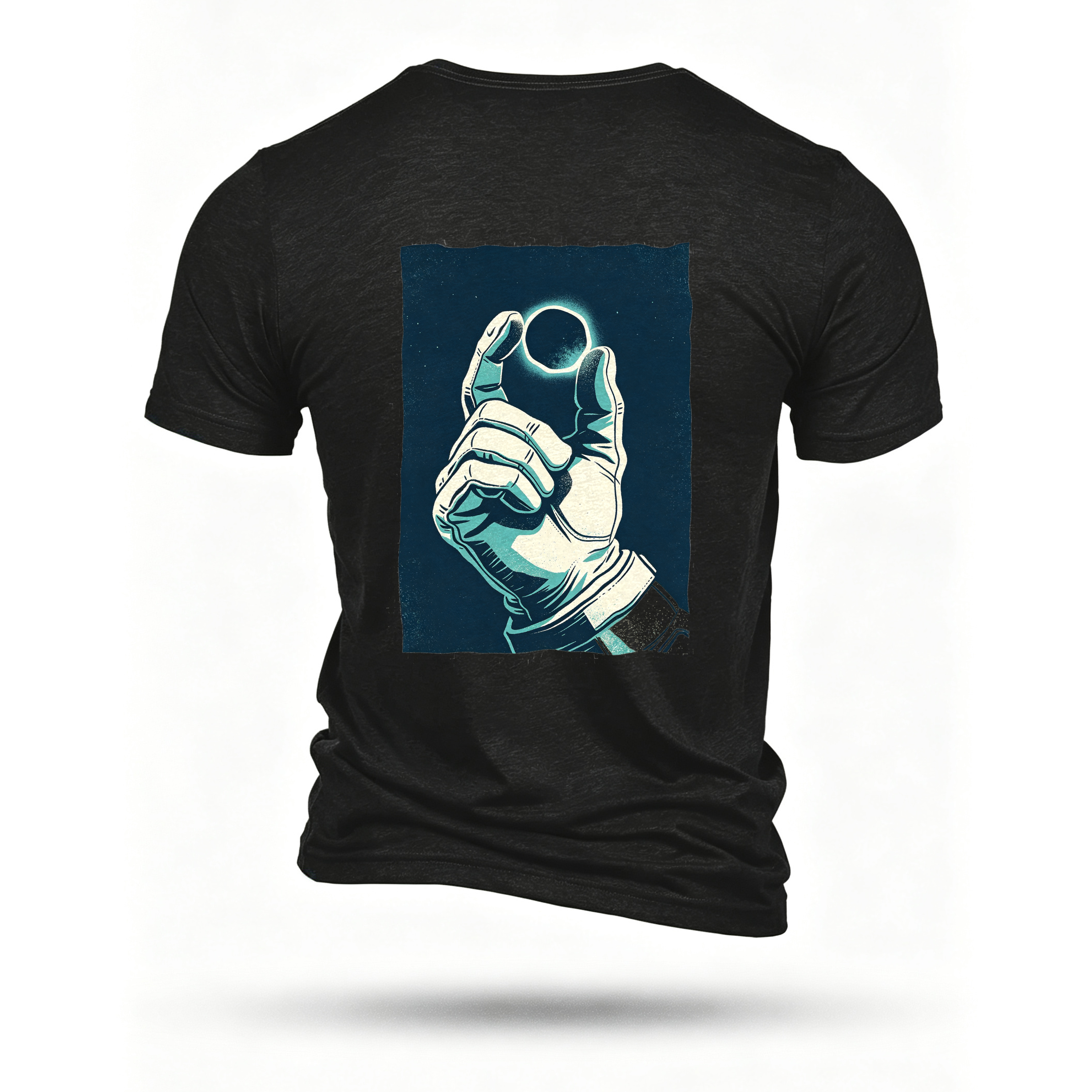 Black T-shirt, back print