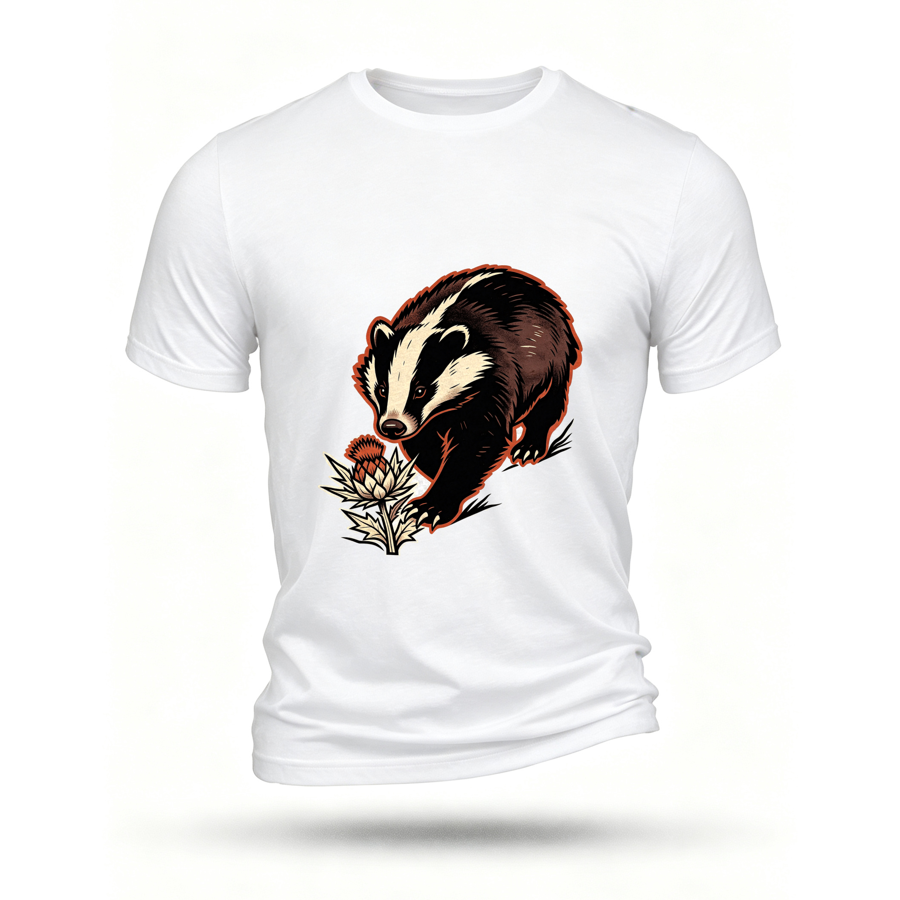 White T-shirt, front print