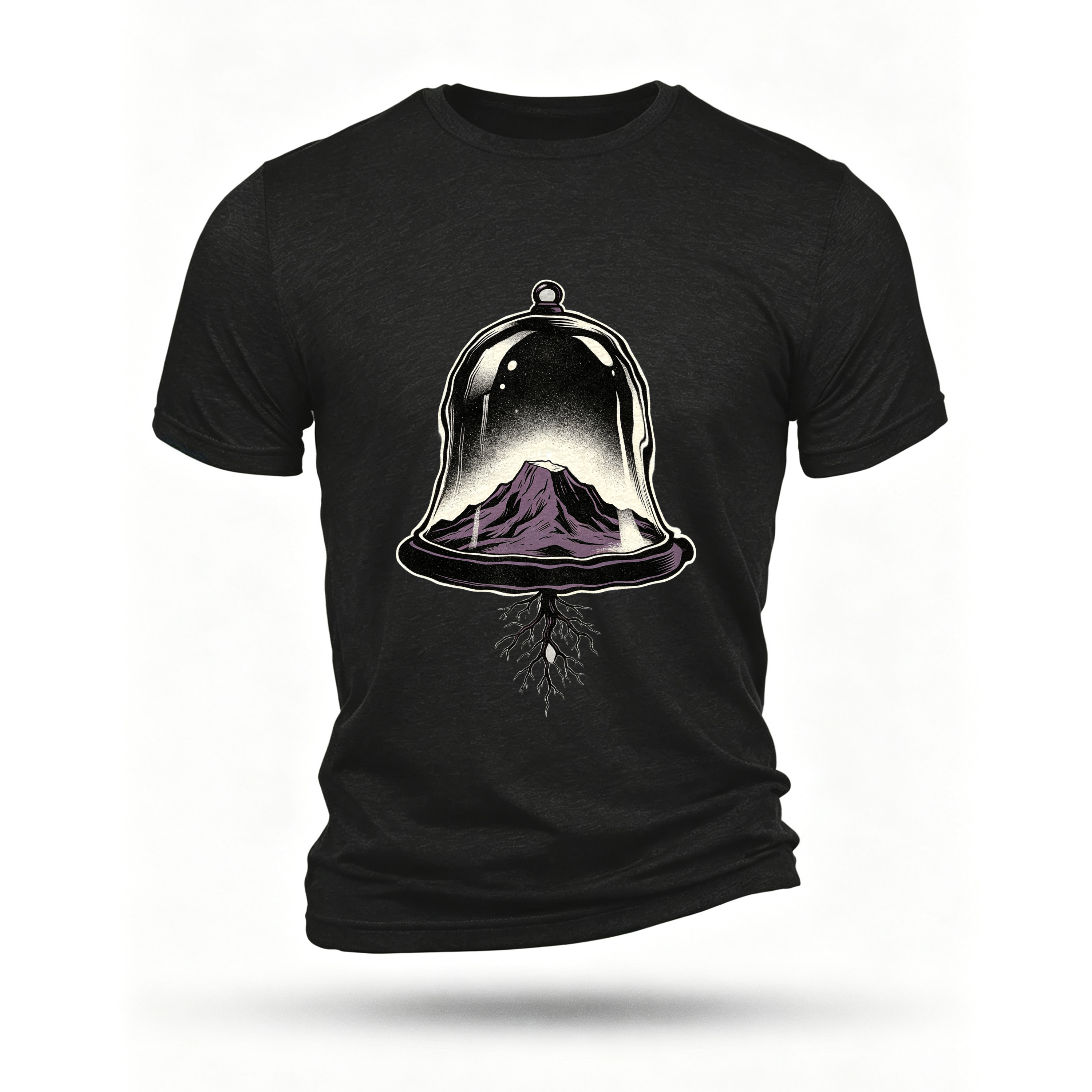 Black T-shirt, front print