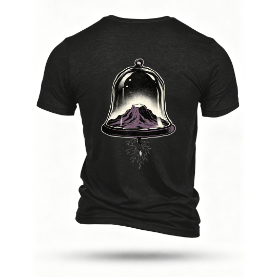 Black T-shirt, back print