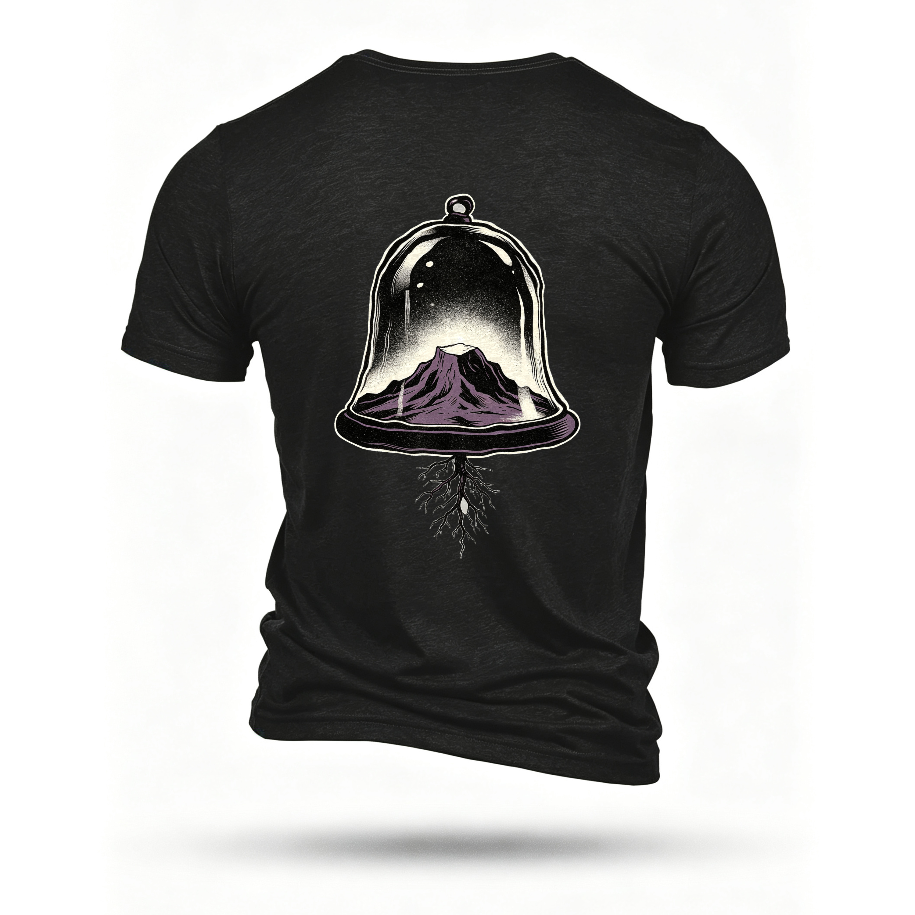 Black T-shirt, back print