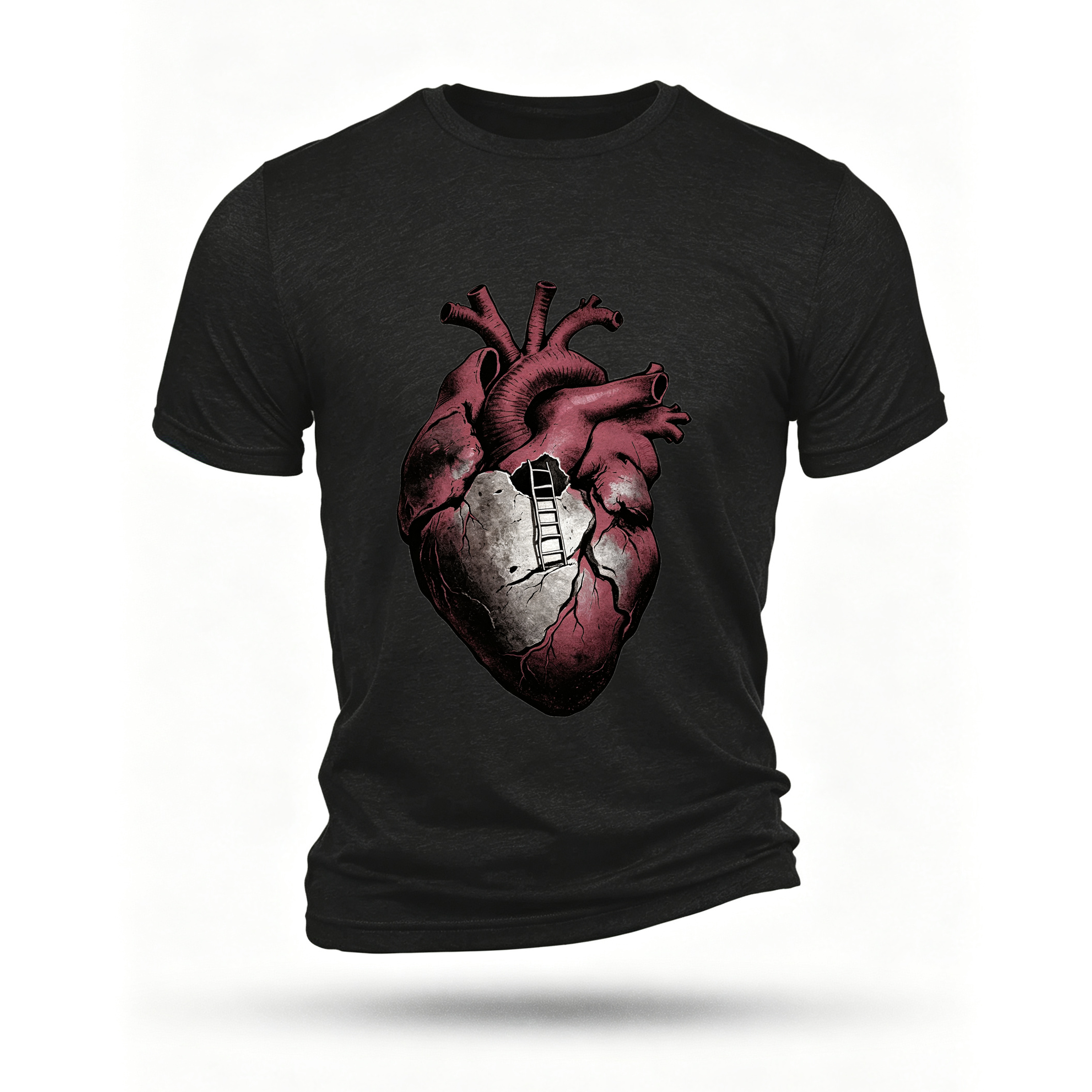 Black T-shirt, front print