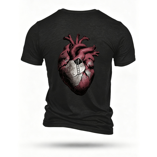 Black T-shirt, back print