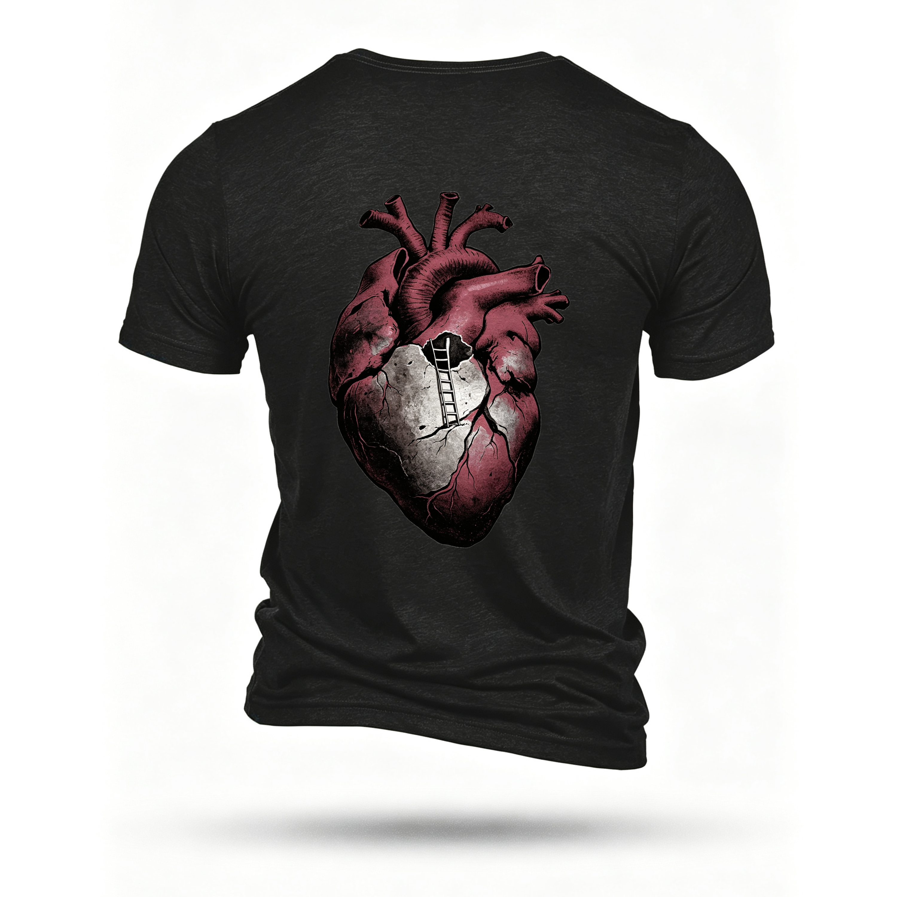 Black T-shirt, back print
