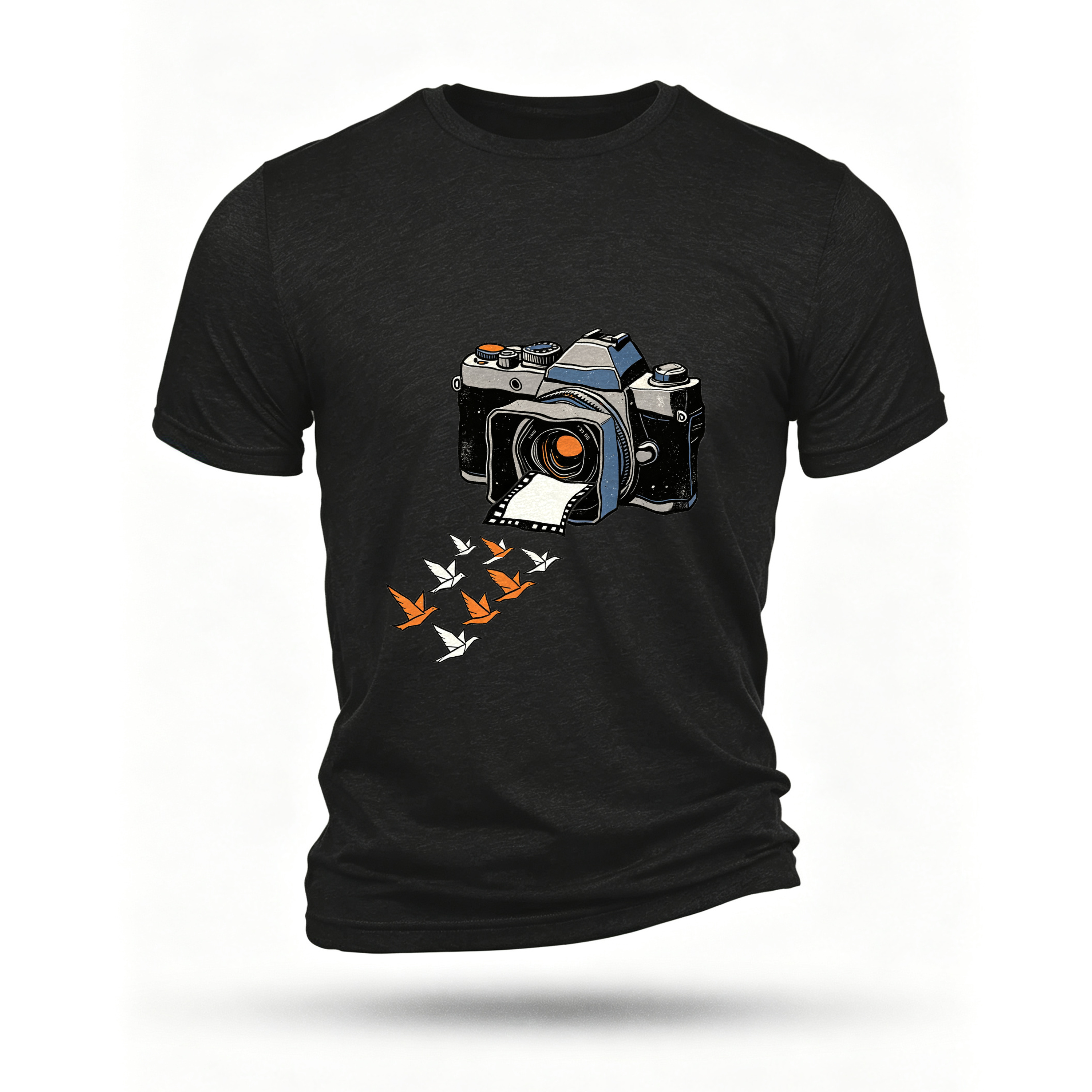 Black T-shirt, front print