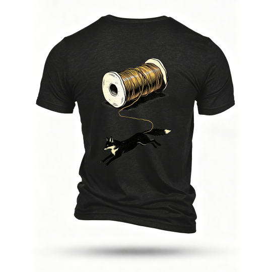 Black T-shirt, back print