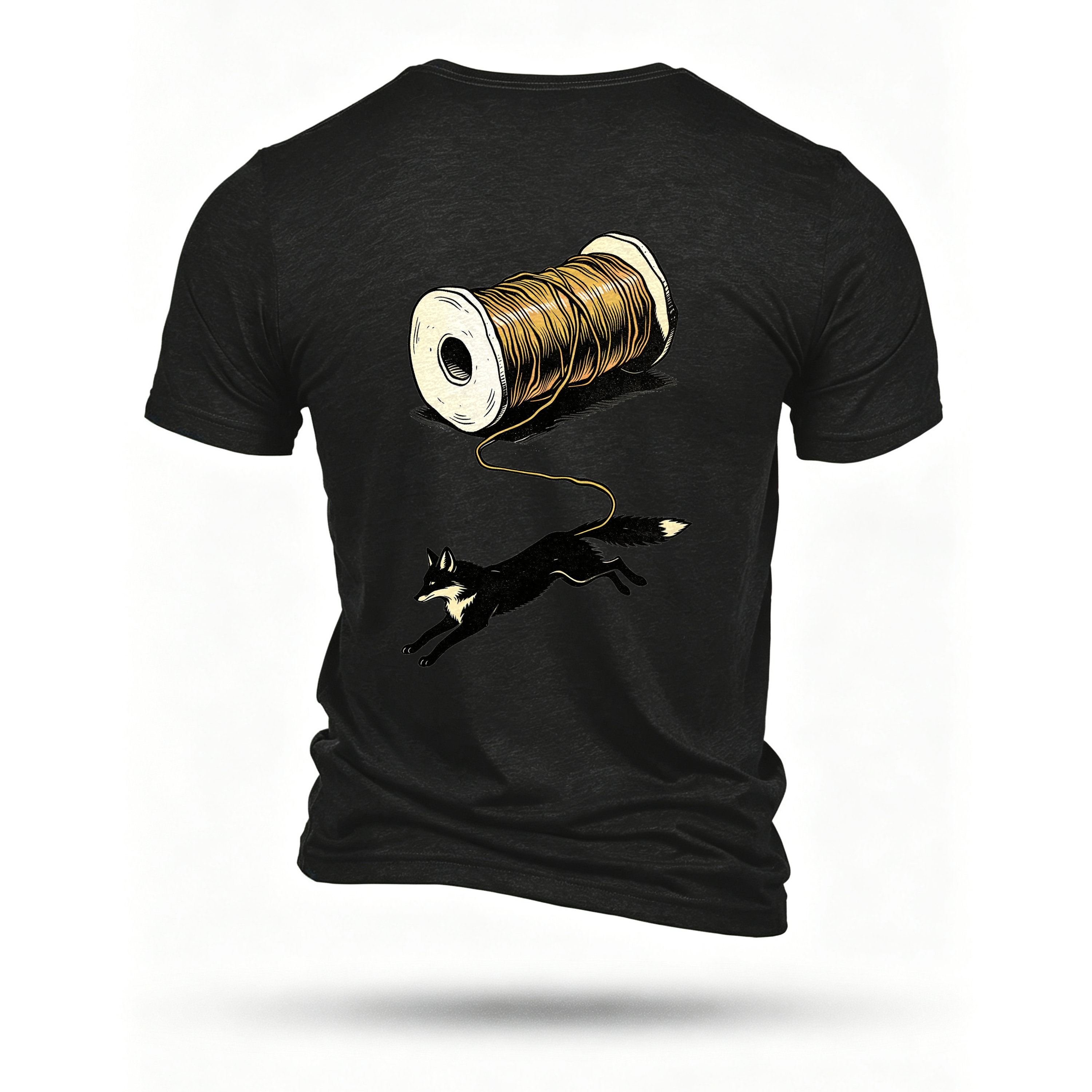 Black T-shirt, back print