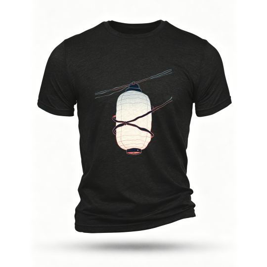 Black T-shirt, front print