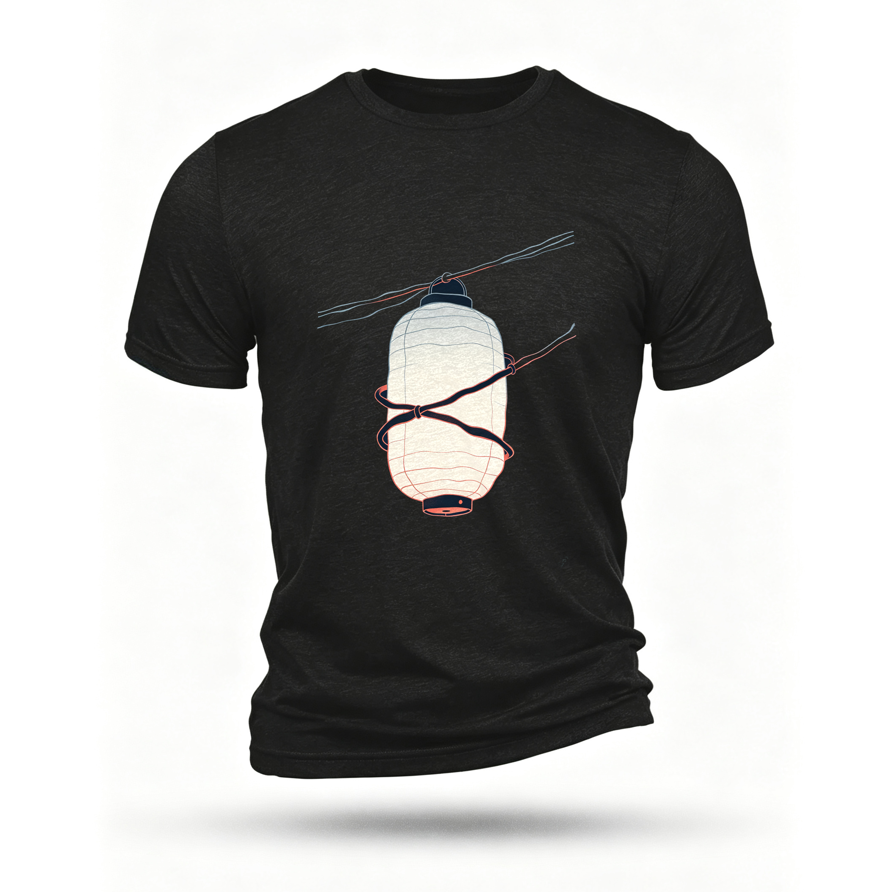 Black T-shirt, front print