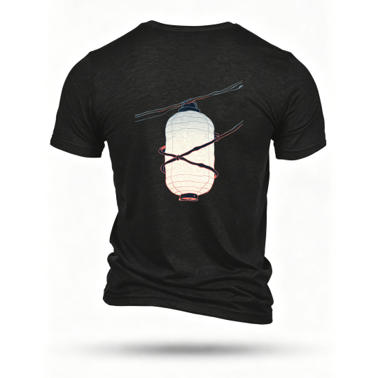 Black T-shirt, back print