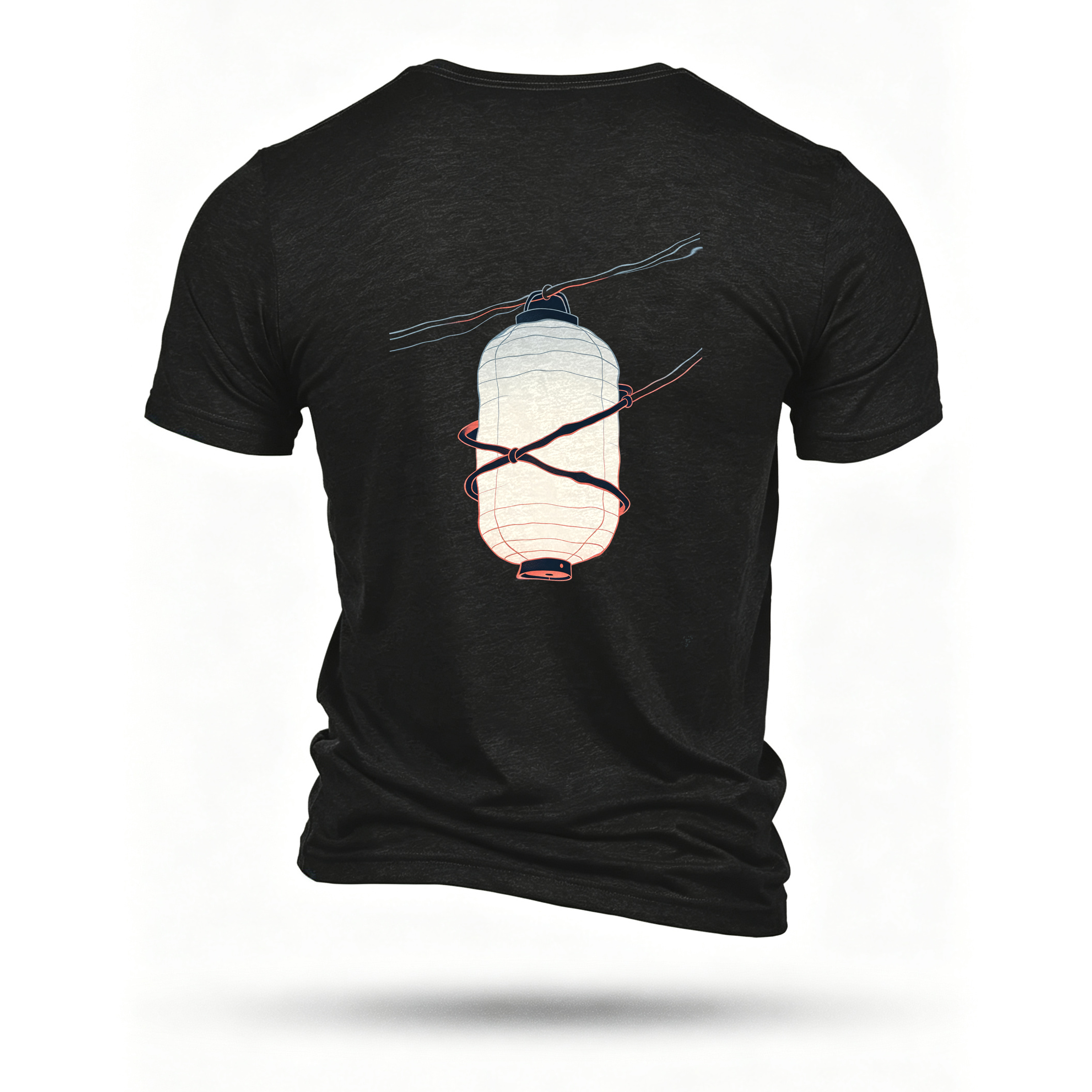 Black T-shirt, back print
